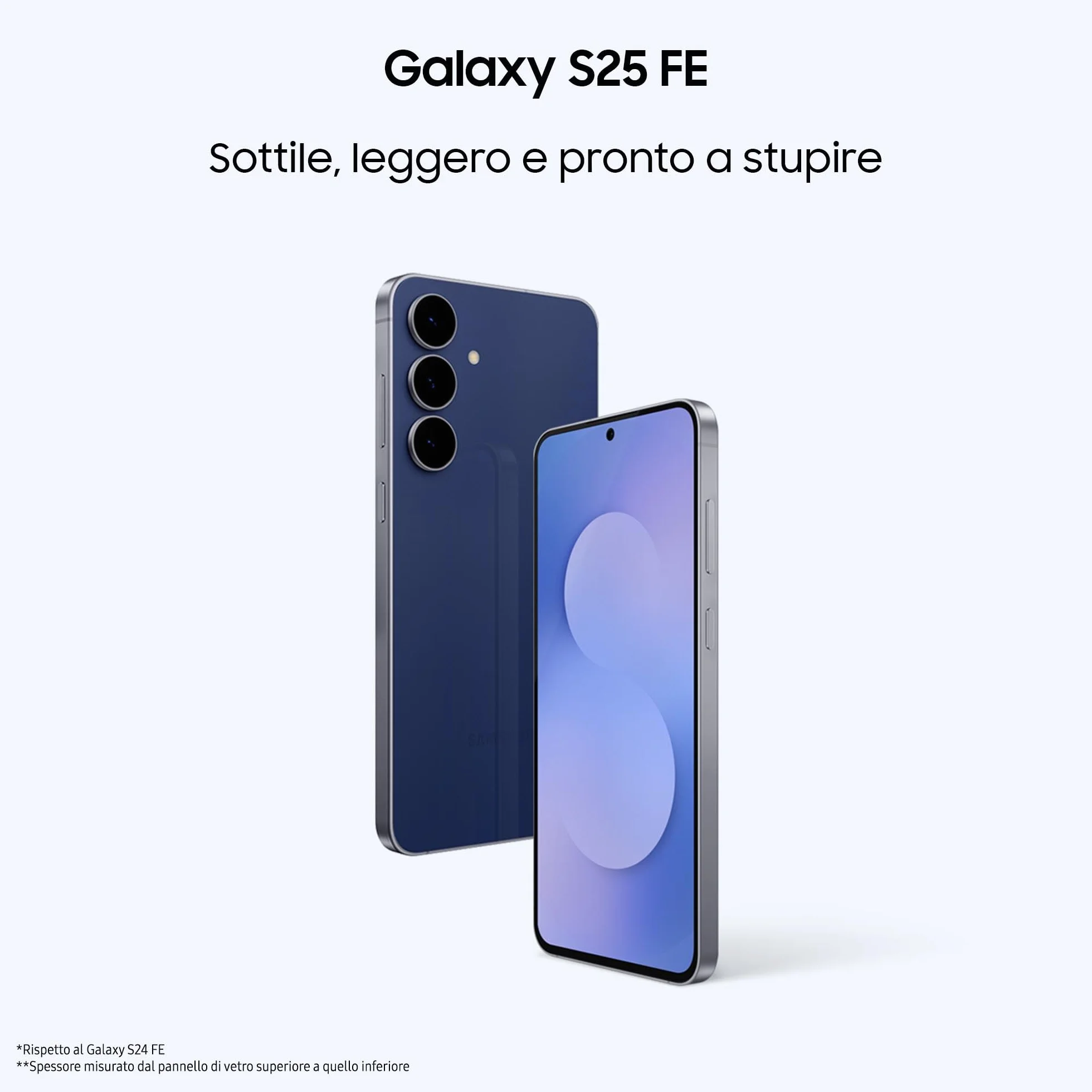 Samsung Galaxy S25 FE Smartphone AI, 3 anni di Garanzia del produttore, Display Dynamic AMOLED 2X 6.7'', Fotocamera 50MP, IP68, 8GB RAM, 256GB, Batteria a lunga durata, Jetblack [Versione Italiana]