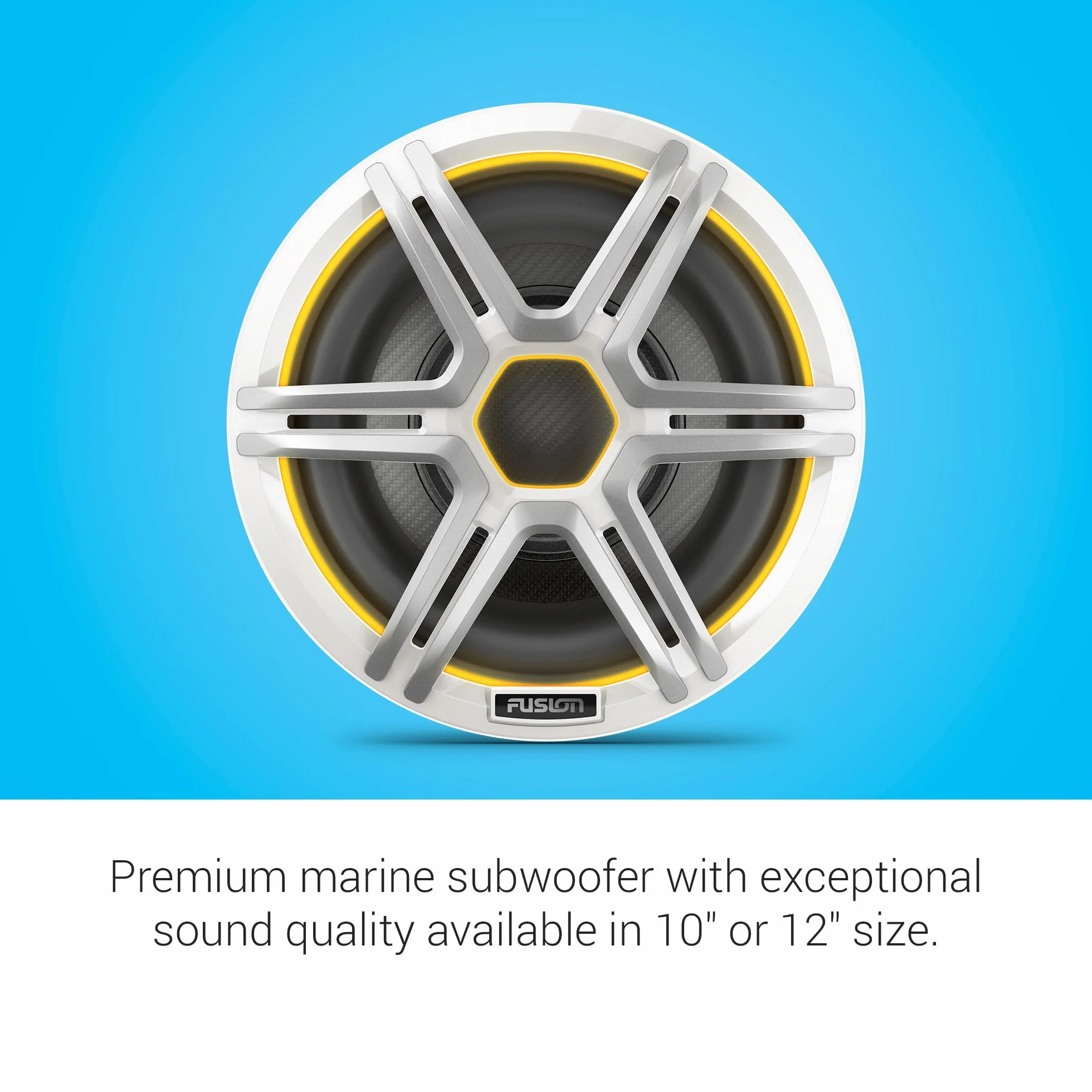 Garmin Fusion Apollo Subwoofer marino a LED da 10 pollici con griglia grigia sportiva | AP-SL10SPG