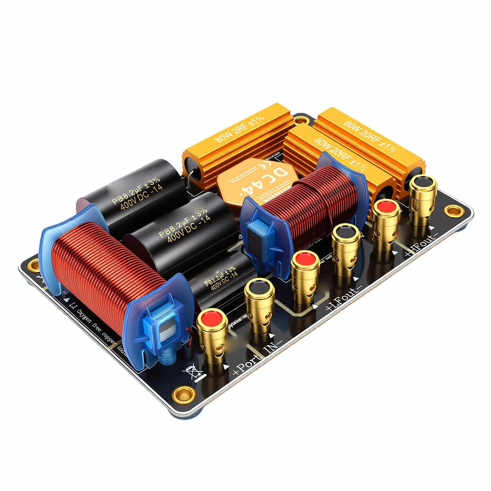 Crossover per Altoparlanti a Due Vie Ad Alta Potenza con Design Resistente Al Calore per Altoparlanti Doppi da 10-12 Pollici, Divisore di Frequenza da 550 W per Professionale, Ideale per i