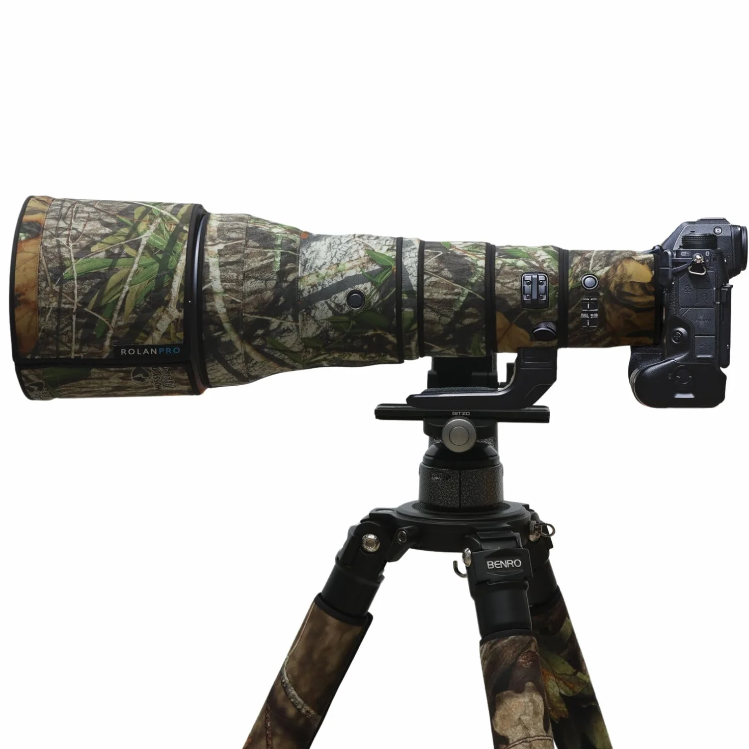 ROLANPRO Copertura Impermeabile Lens Coat compatibile con Nikon Z 800mm F6.3 VR S, Custodia Protettiva Mimetica Antipioggia Bird Watching Fotografia Naturalistica - #17 Giungla Verde
