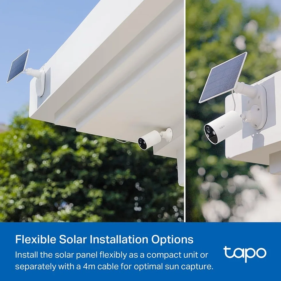 Tapo Kit telecamera di sicurezza solare senza fili 2K 3MP IP65 visione notturna a colori rilevamento persona