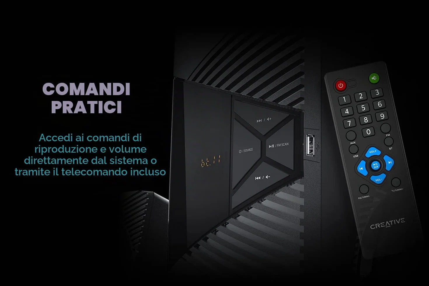 CREATIVE SBS E2500 Sistema di altoparlanti Bluetooth 2.1 con subwoofer per computer TV