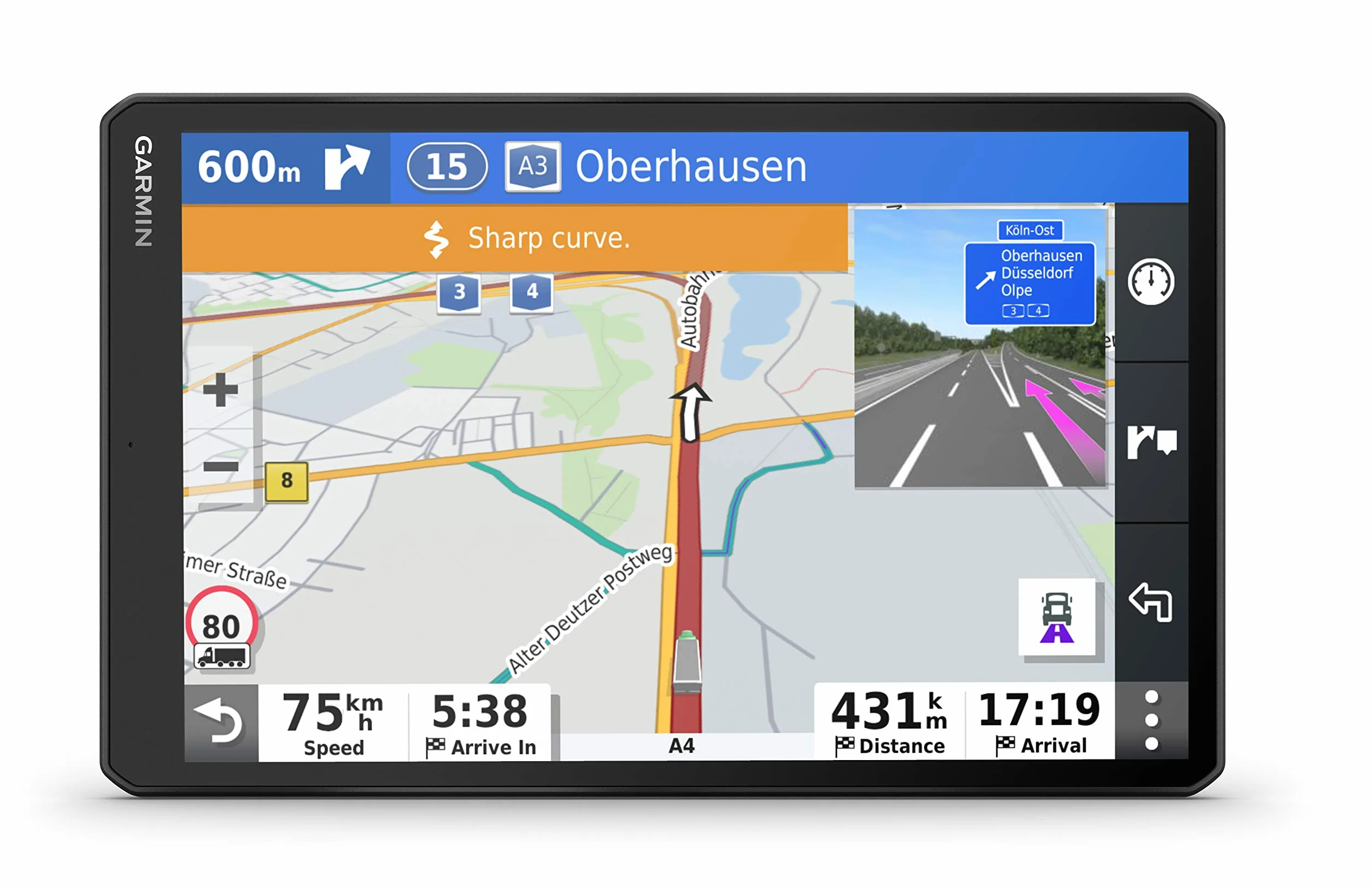 Garmin dēzl LGV1000 MT-D, Infotraffico DAB, Display da 10", Mappa Europa, Navigazione in base a dimensioni, peso e carico, Truck Parking Europe
