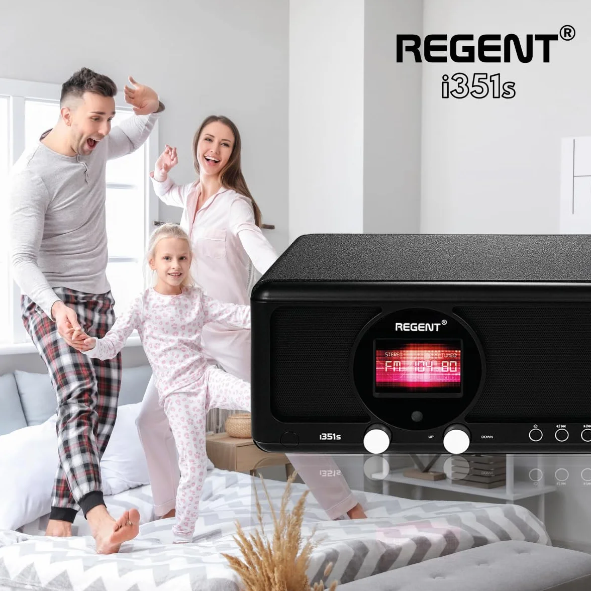 Ferguson Regent i351s Radio Internet DAB+ Wi-Fi Bluetooth Spotify Connect Hi-Fi FM Czarny