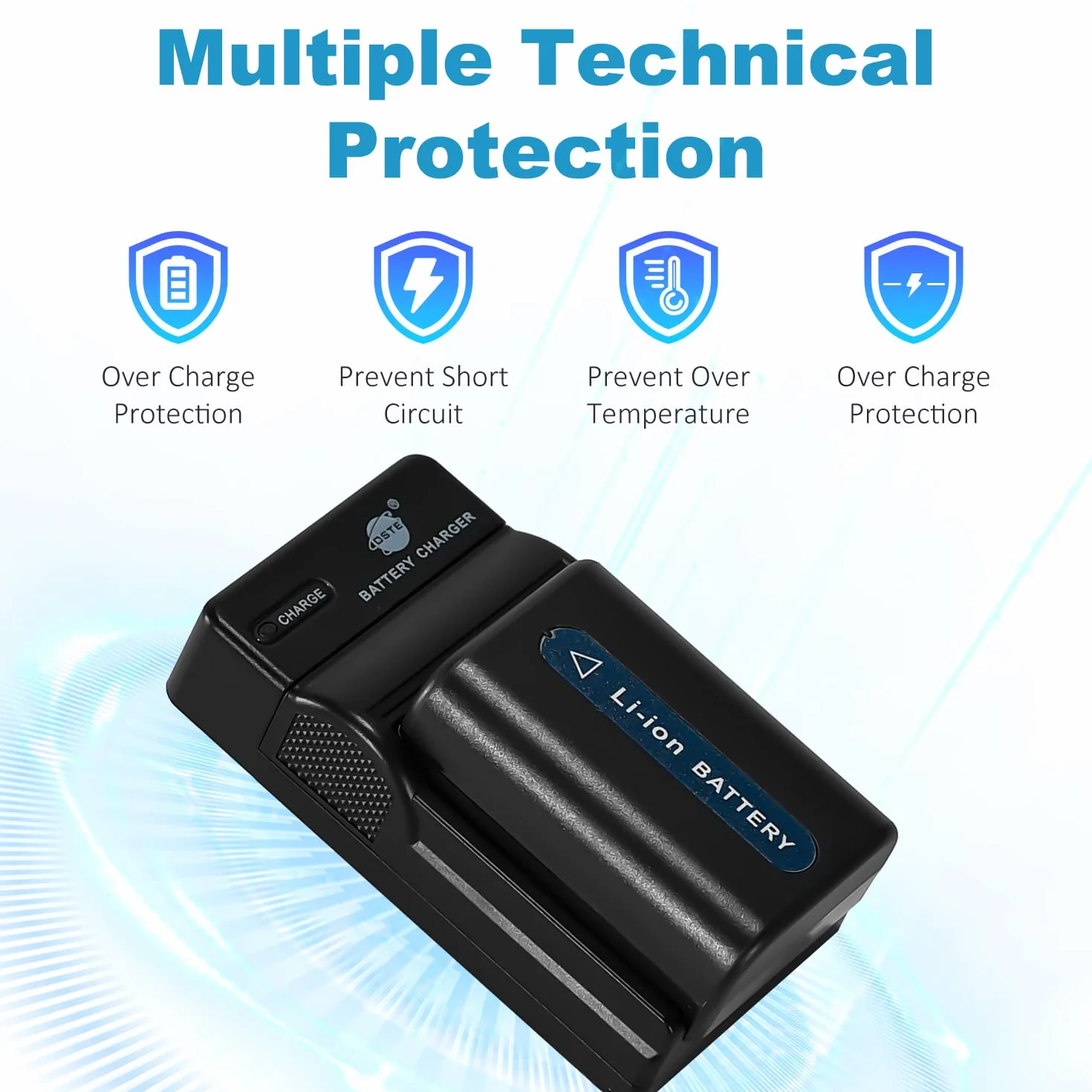 DSTE NP-FM50 NP-FM30 Batteria (2 pezzi) e Caricatore Compatibile con Sony NP-FM30, CCD-TRV126 CCD-TRV128 CCD-TRV138 CCD-TRV208 CCD-TRV218 CCD-TRV228 CCD-TRV238
