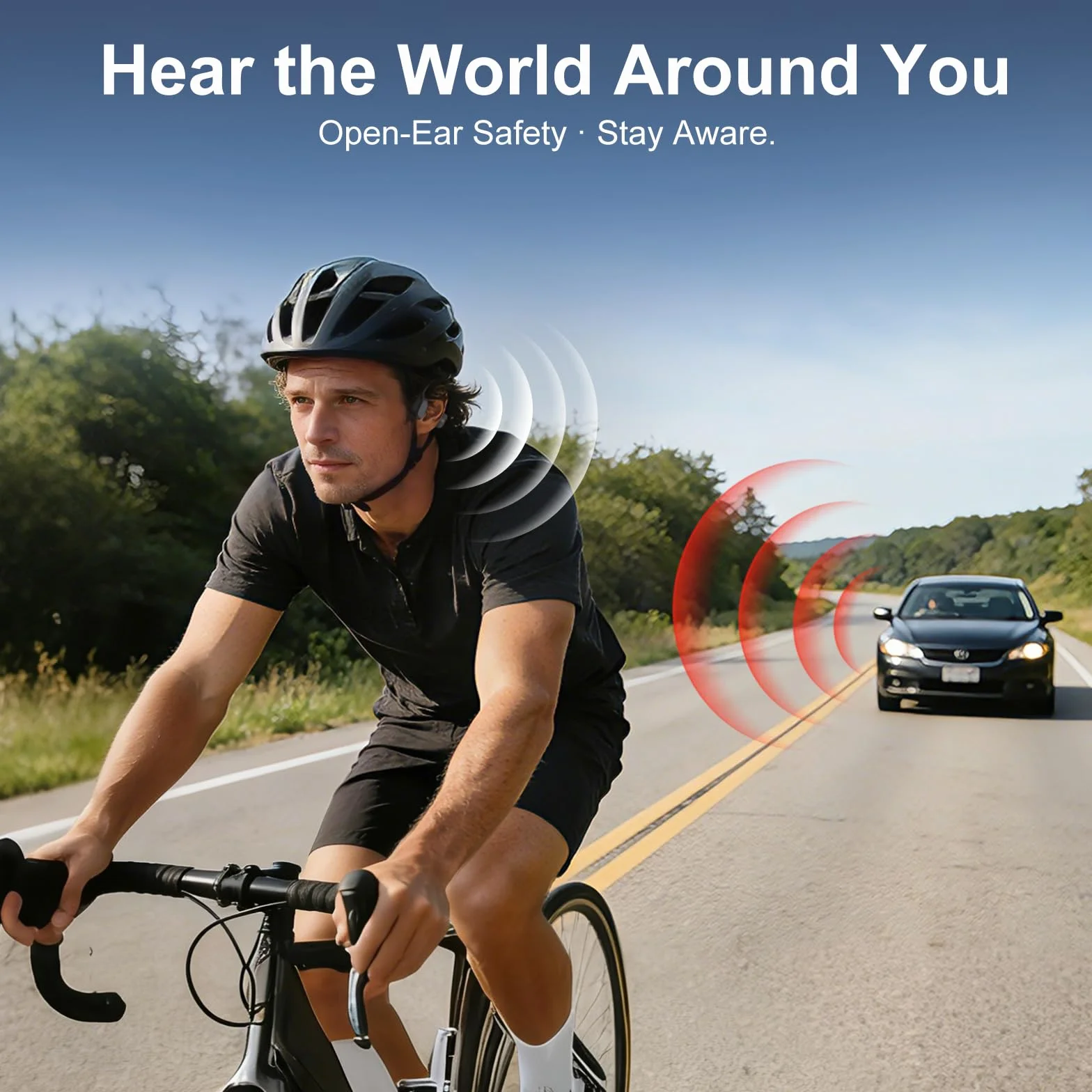 Cuffie a Conduzione Ossea Bluetooth 6.0, Auricolari Wireless Open Ear, Impermeabili IPX6, Connettività Doppia, 10 Ore di Autonomia, Cuffie Sportive per Corsa, Ciclismo e Palestra
