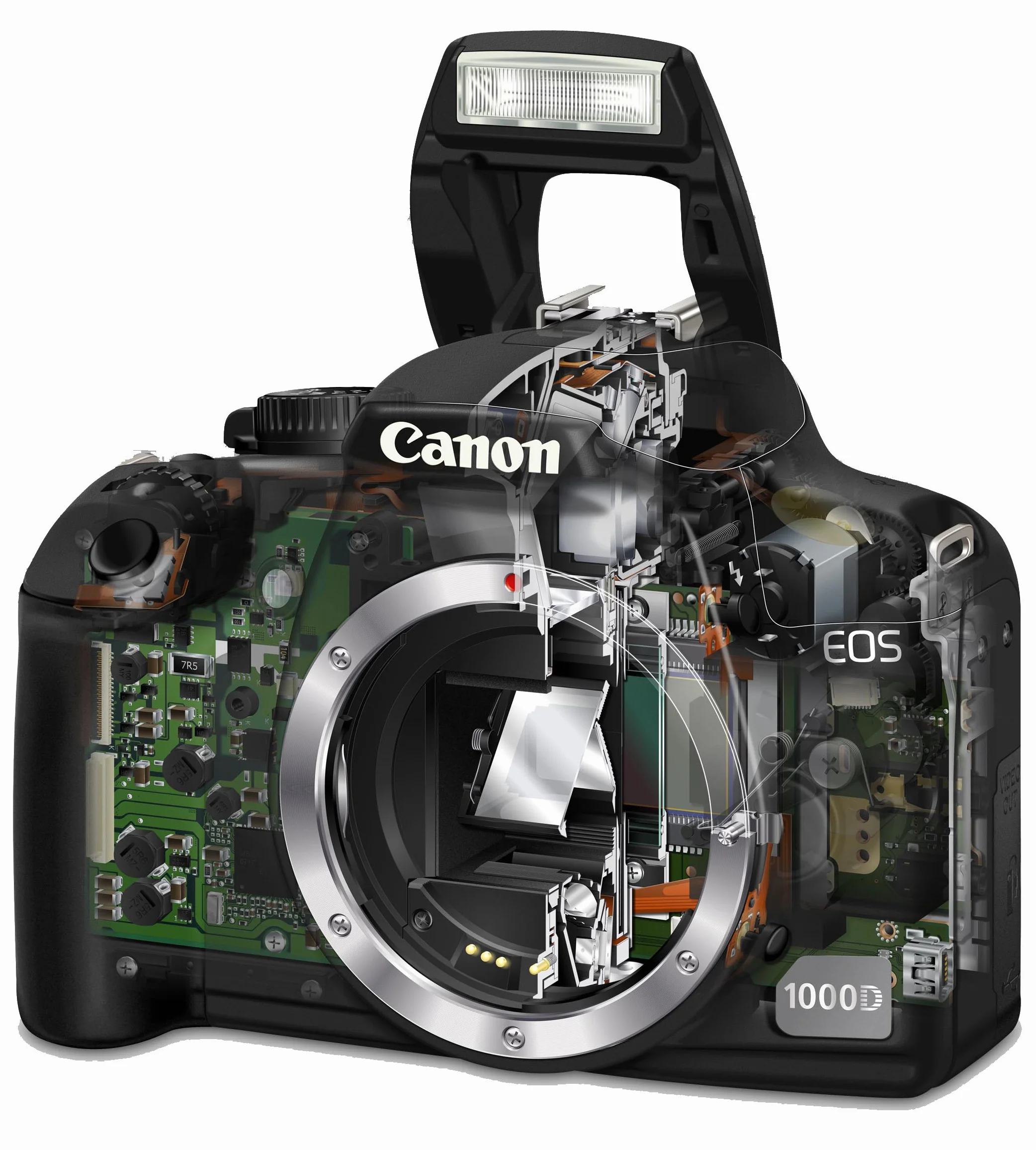 Canon EOS 1000D SLR Fotocamera Digitale Reflex 10 Megapixel + Obiettivo EF-S 18-55mm