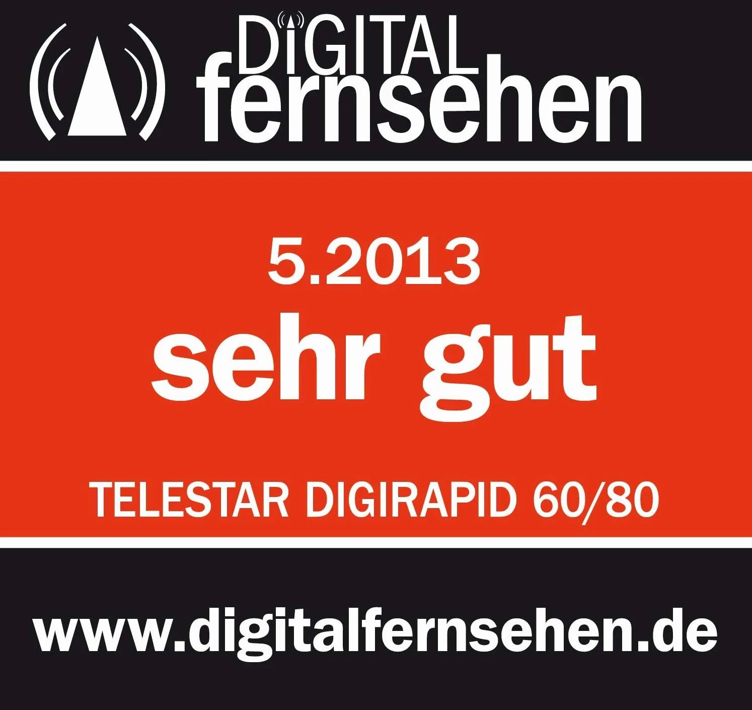 TELESTAR DIGIRAPID 60 A – Parabola satellitare (60 cm, alluminio, braccio feed stabile & di alta qualità) – Antracite