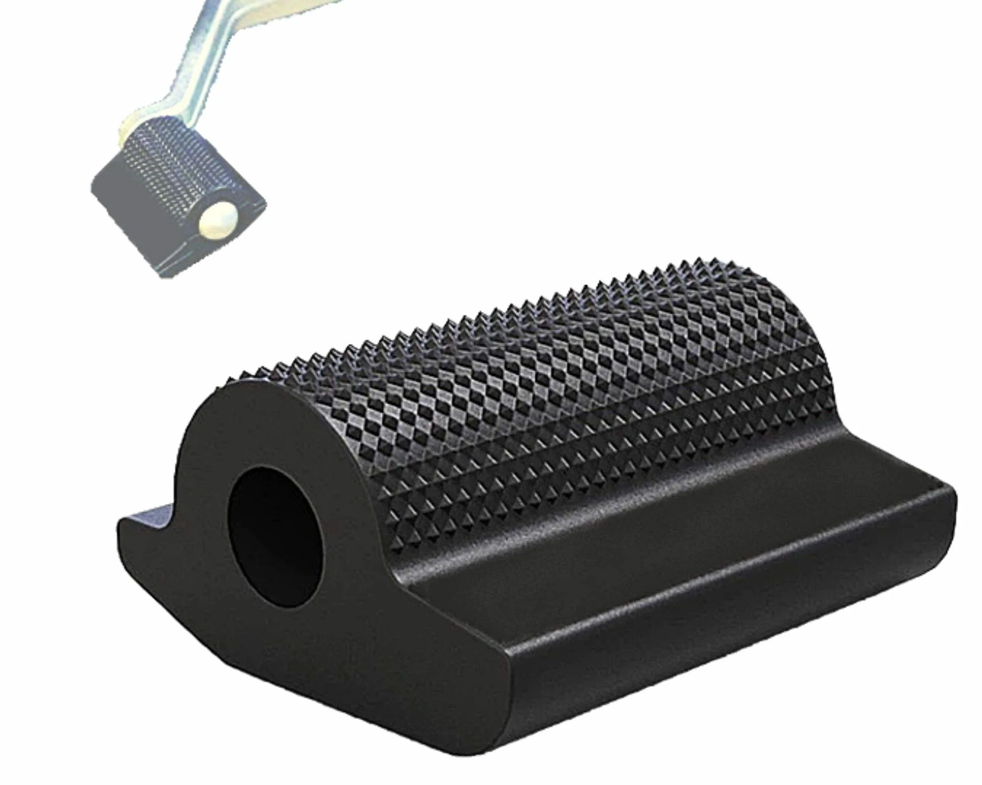 Ugozen Manicotto Gomma Pedale Protege Scarpa Moto, Punta di Protezione Selettore di Velocità Moto Antiscivolo Nero Larghezza 39mm e Diametro Interno 8mm