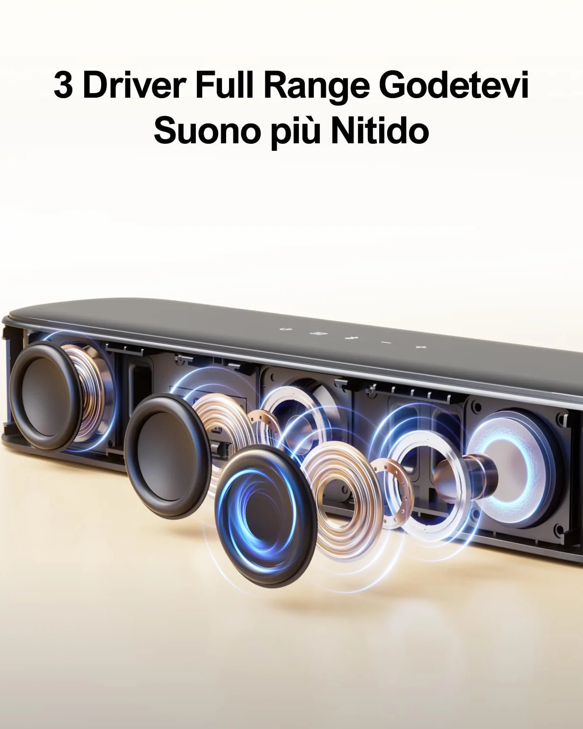 ULTIMEA 5.1ch Soundbar, Impianto Surround Virtuale per TV, App Controllo, Sound Bar per TV con Impianto Audio Home Theater, Soundbar Bluetooth con Subwoofer e 2 Altoparlanti Surround, Aura A30