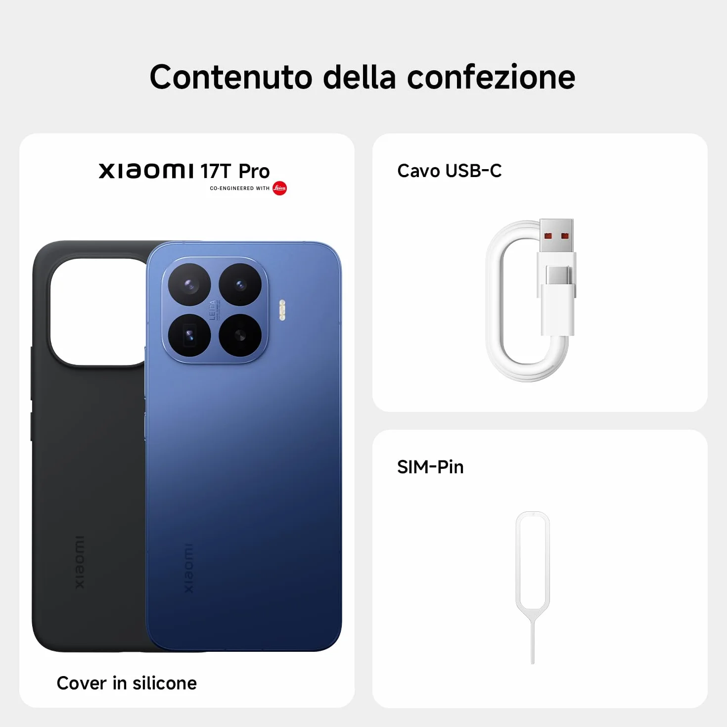 XIAOMI 17T Pro, Smartphone 12+512GB, Display Eye-Care 6,83" 144Hz, Batteria Silicio-carbonio da 7000mAh (typ), Teleobiettivo Leica 5x, 100W HyperCharge, Deep Blue, Garanzia 2 anni+1 anno extra