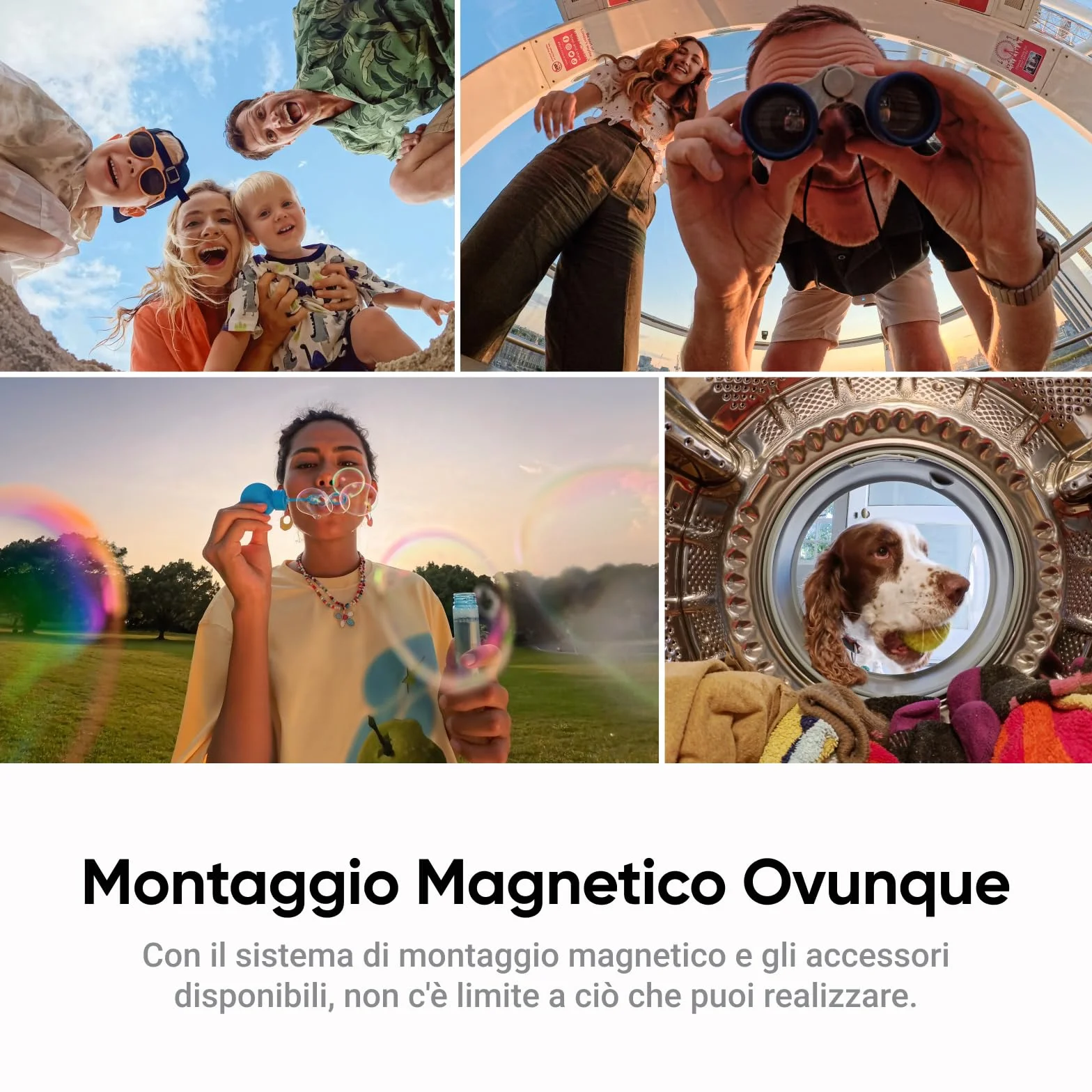 Insta360 GO Ultra Pack Ciclismo Nero Notte- action cam mini 4K a mani libere, indossabile, superba in bassa luce, montala ovunque, stabilizzazione FlowState, 200 min di carica, bici e corsa