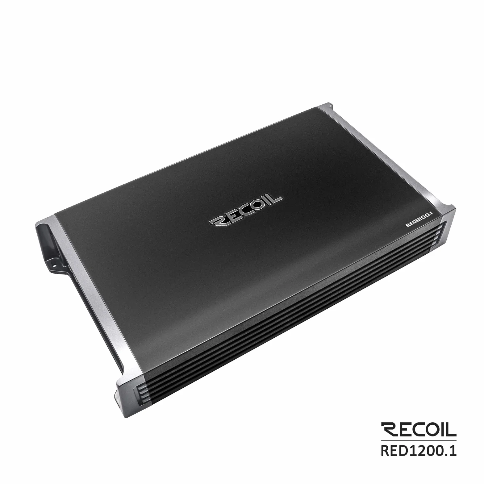 RECOIL RED1200-1 Amplificatore subwoofer monoblocco per auto in classe D da 2500 Watt, 1 Ohm stabile, manopola dei bassi remota inclusa