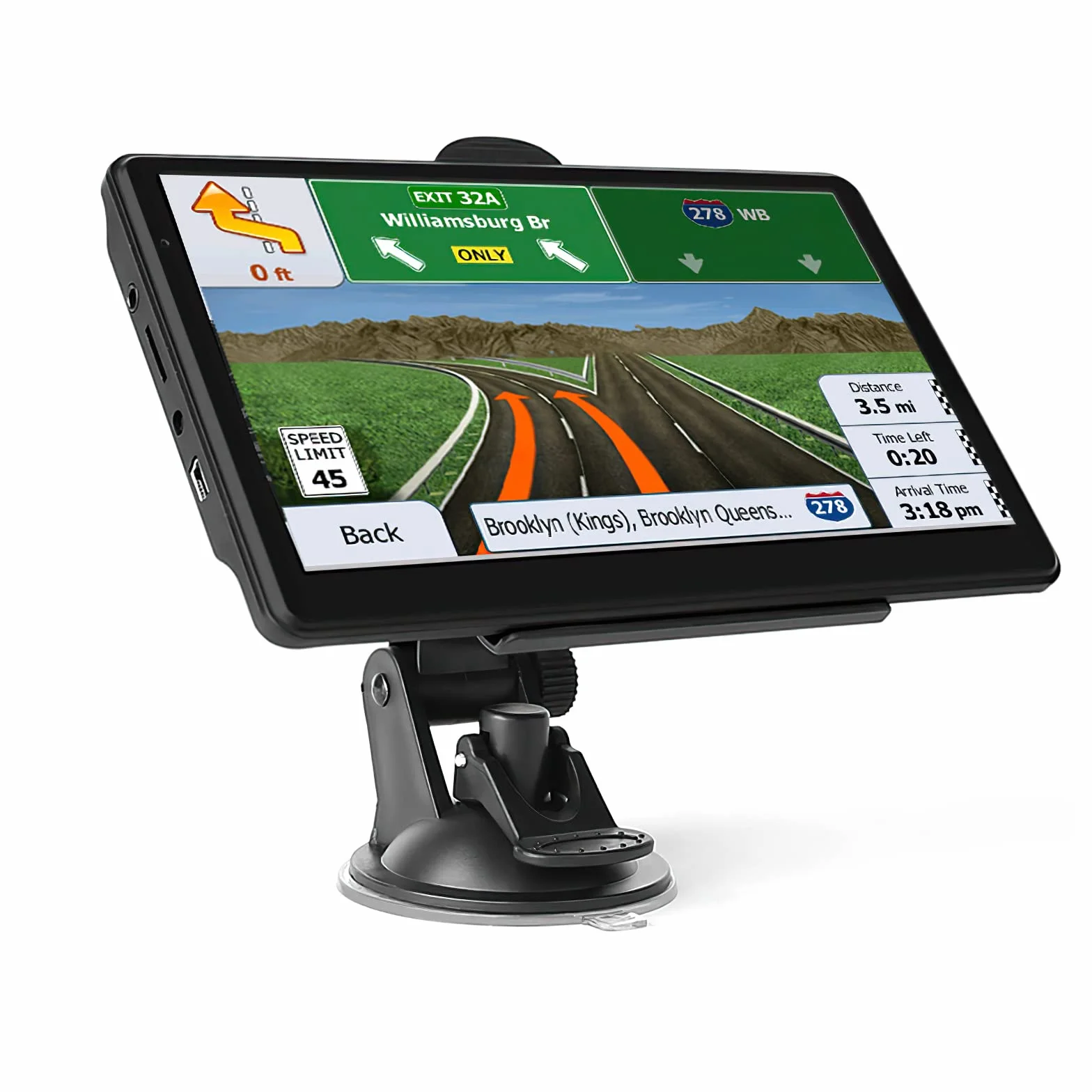 GPS 7 Pollice Navigazione Auto con HD Touch Screen, Multi-Languages Guida e Mappe EU, Info Traffico, per Camion Campeggio