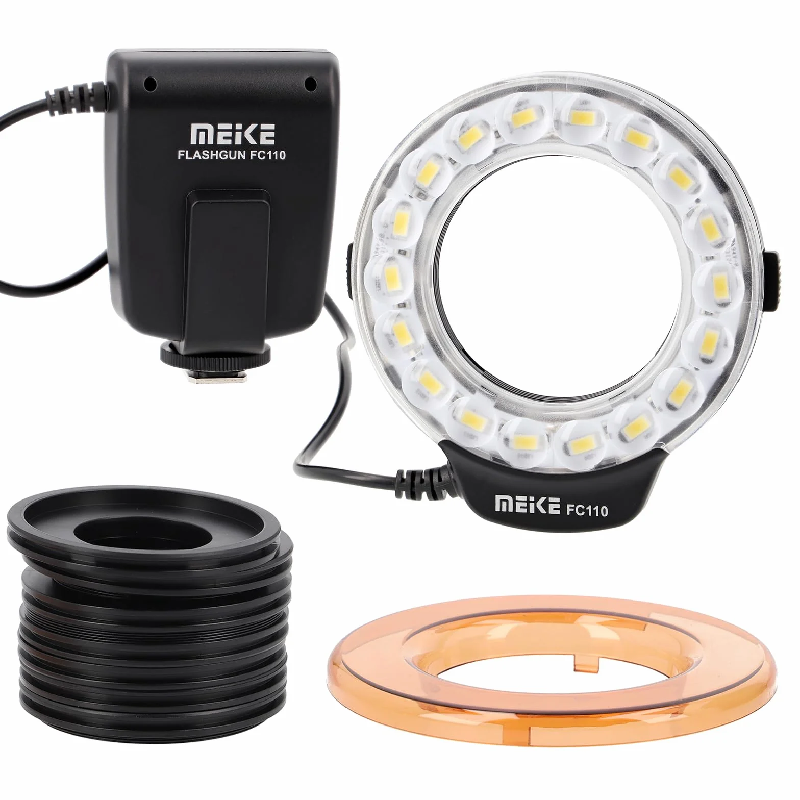 Ayex - Flash anulare Meike FC-110 per fotografia macro, per fotocamere Nikon SLR