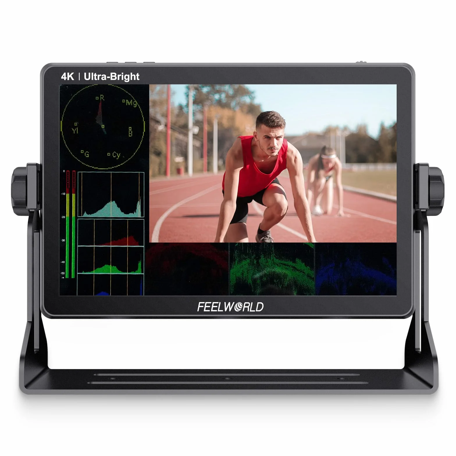 FEELWORLD LUT11H Camera Field Monitor 10,1 pollici touch 2000 nit ultra luminoso per reflex digitali con forma d'onda LUT F970 Kit di installazione e alimentazione Uscita ingresso HDMI