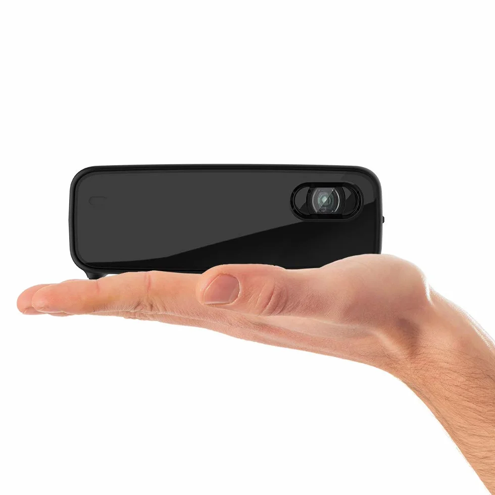 Philips PicoPix Micro 2TV, proiettore portatile, LED DLP, Altoparlanti stereo, batteria da 4 ore, Android TV integrato, HDMI, USB-C, nero