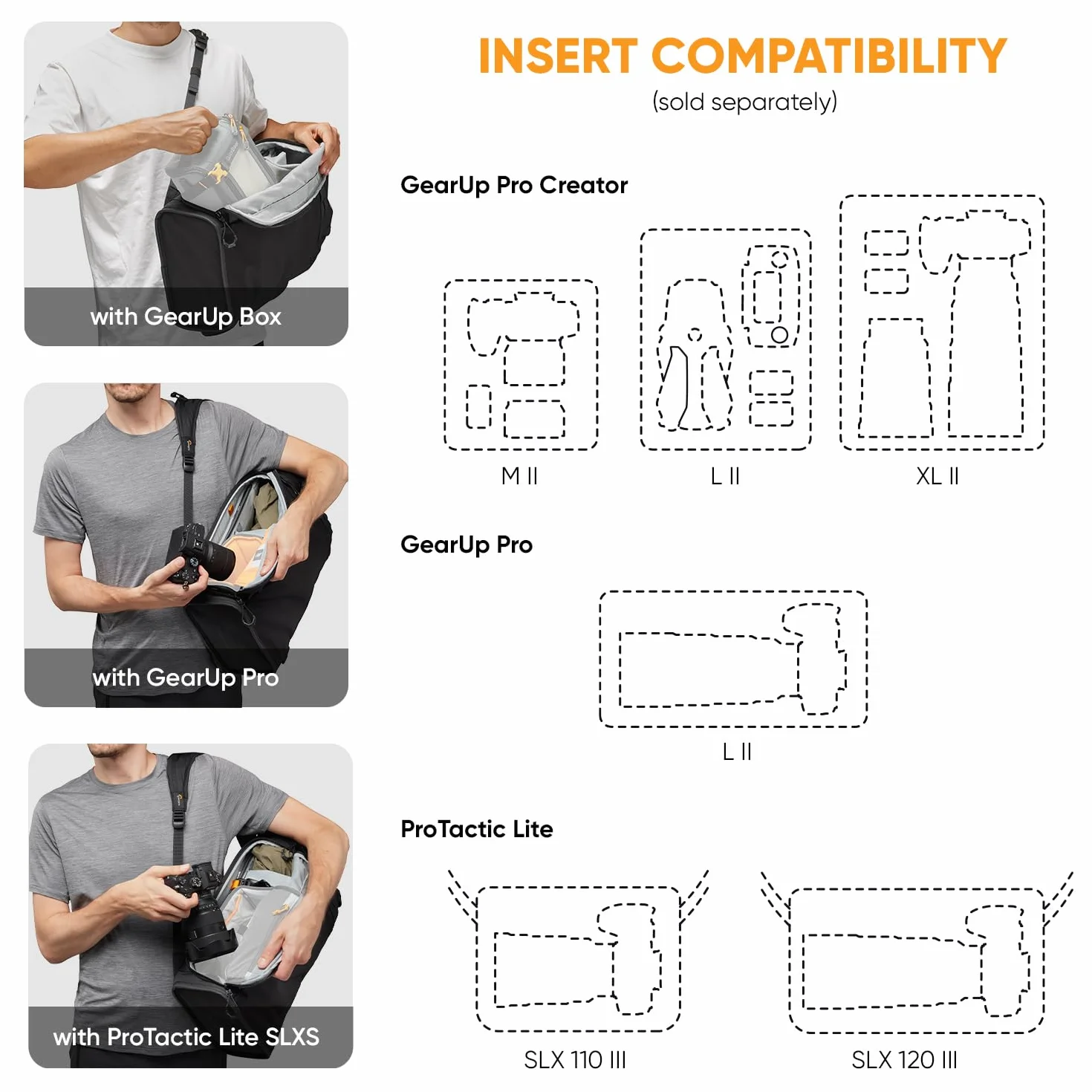 ProTactic Lite BP 150 AW III Lowepro, Accesso Superiore e Laterale, Borsa per Fotocamera, DSLR/ Droni/ Mirrorless, Laptop fino a 14", Copertura Antipioggia, per Fotografi e Videografi, Capacità 25L
