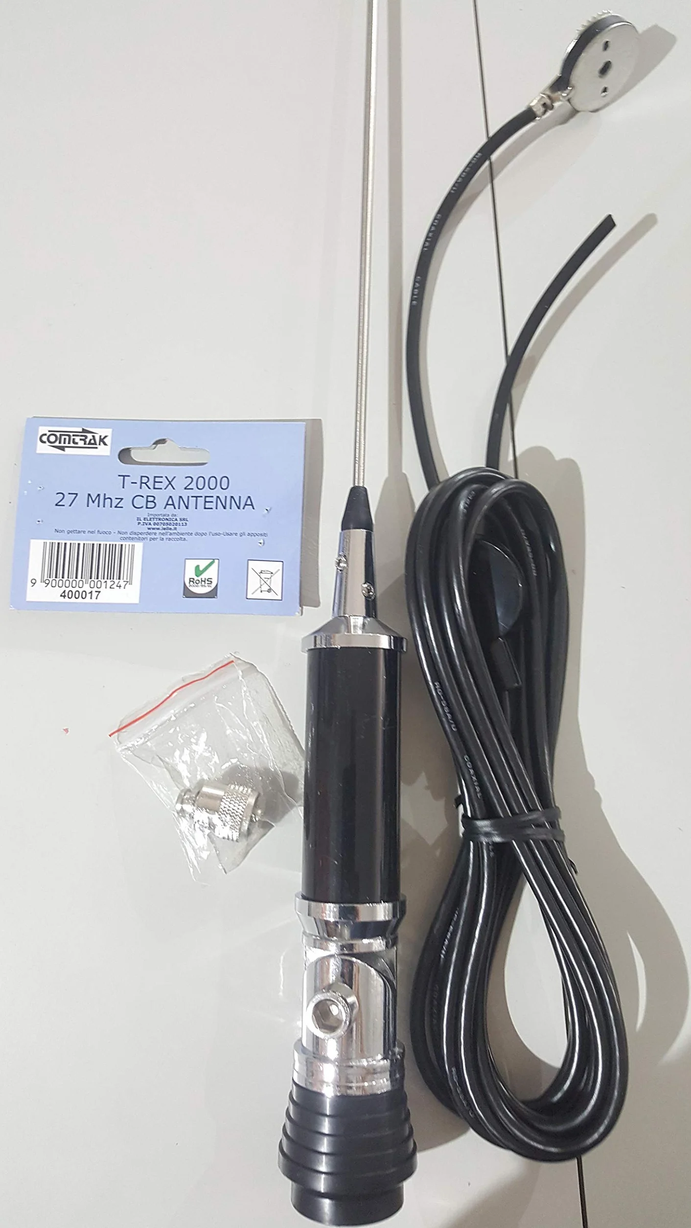T REX-2000 HIGH PERFORMANCE INOX ANTENNA VEIC. 27 MHz/CB 400017