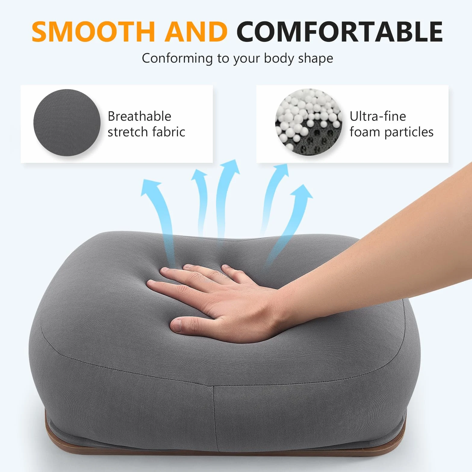 Supporto Per Libri a Sacco Pouf Porta Libri, Tavolino da Grembo per Divano, Letto, Scrivania - Porta Libri Leggio da Letto con Fermapagine - Compatibile con Computer Portatile e Tablet