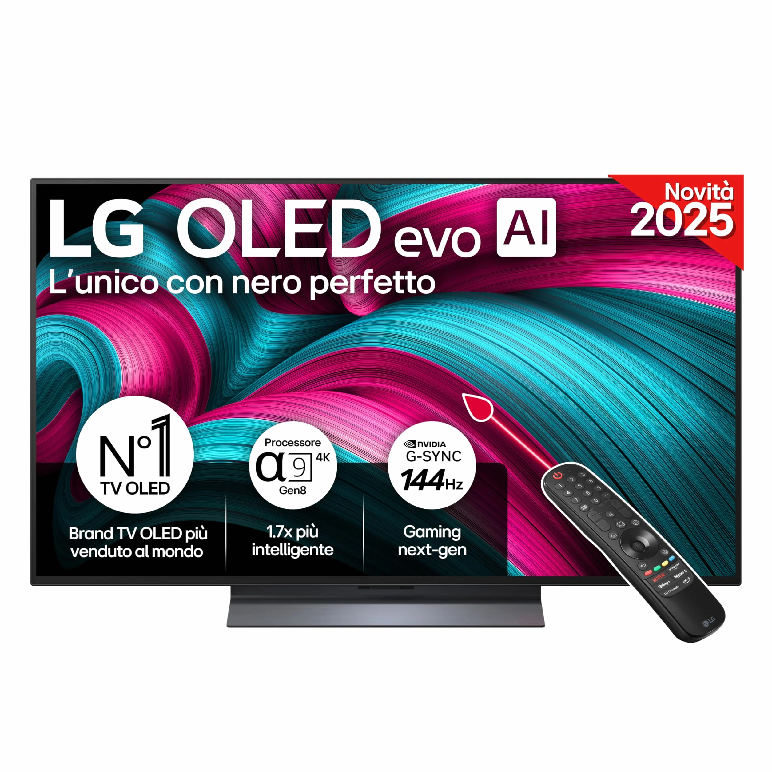 LG OLED evo C5 Smart TV 48 pollici 4K Processore α9 Gen8 webOS Dolby Vision Atmos VRR GSYNC 4K@144Hz HDMI 2.1 OLED48C56LB