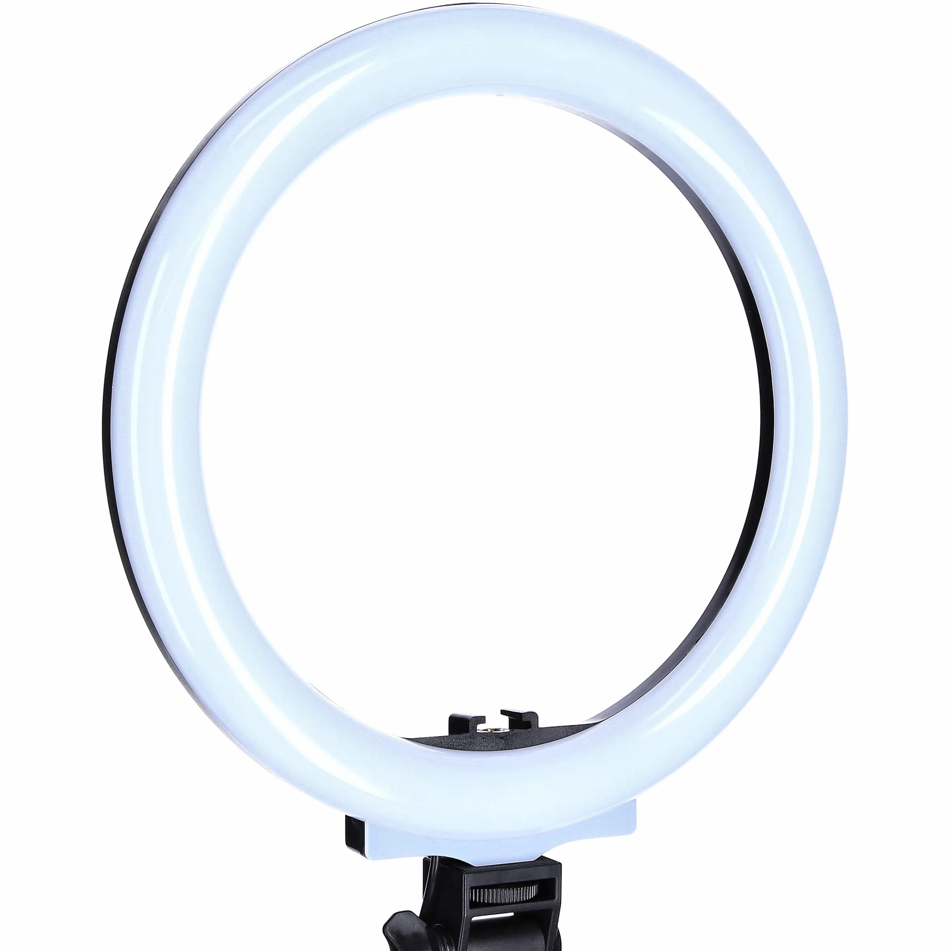 Rollei Lumis Comfort Ring Light Bi-Color, luce ad anello con supporto per smartphone, telecomando per smartphone e treppiede, 120 LED (60 x bianco caldo e 60 x bianco freddo), 28585, nero