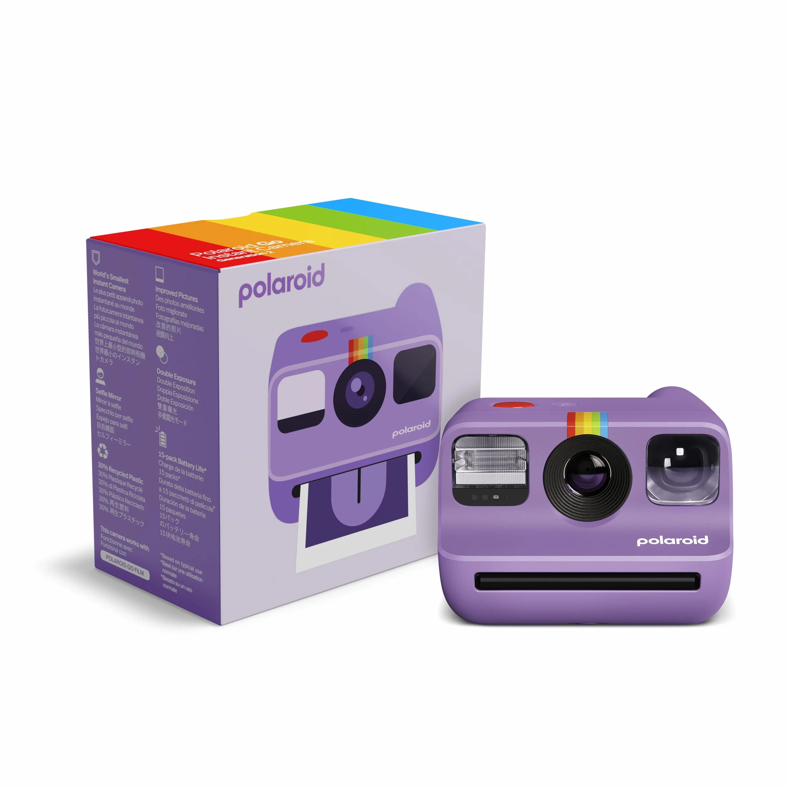 Polaroid Go Generation 2 - Mini fotocamera istantanea - Viola (9183) - Compatibile solo con Go Film