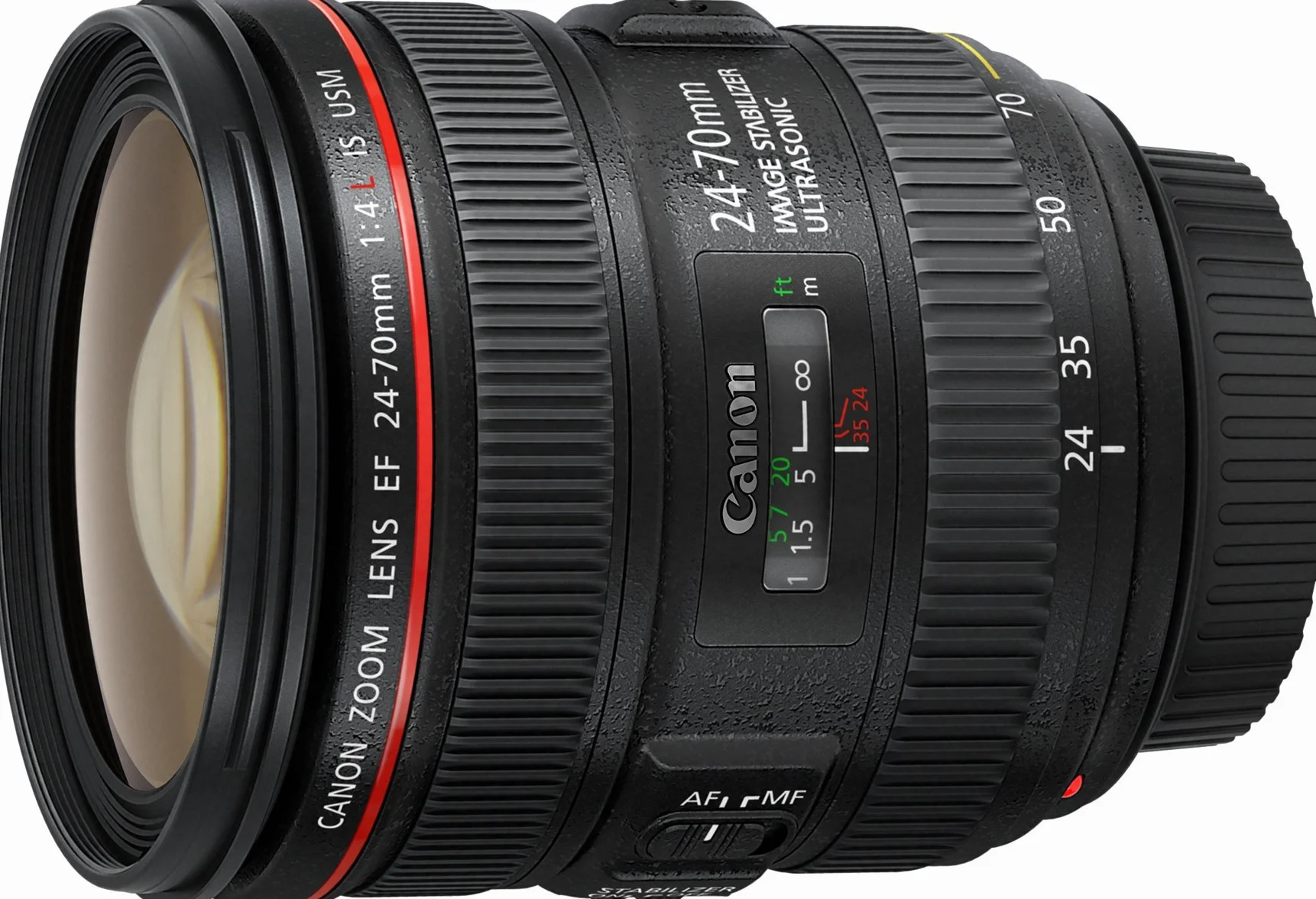 Canon Obiettivo con Zoom, EF 24-70 mm, f/4L IS USM SLR, Nero [Versione EU]