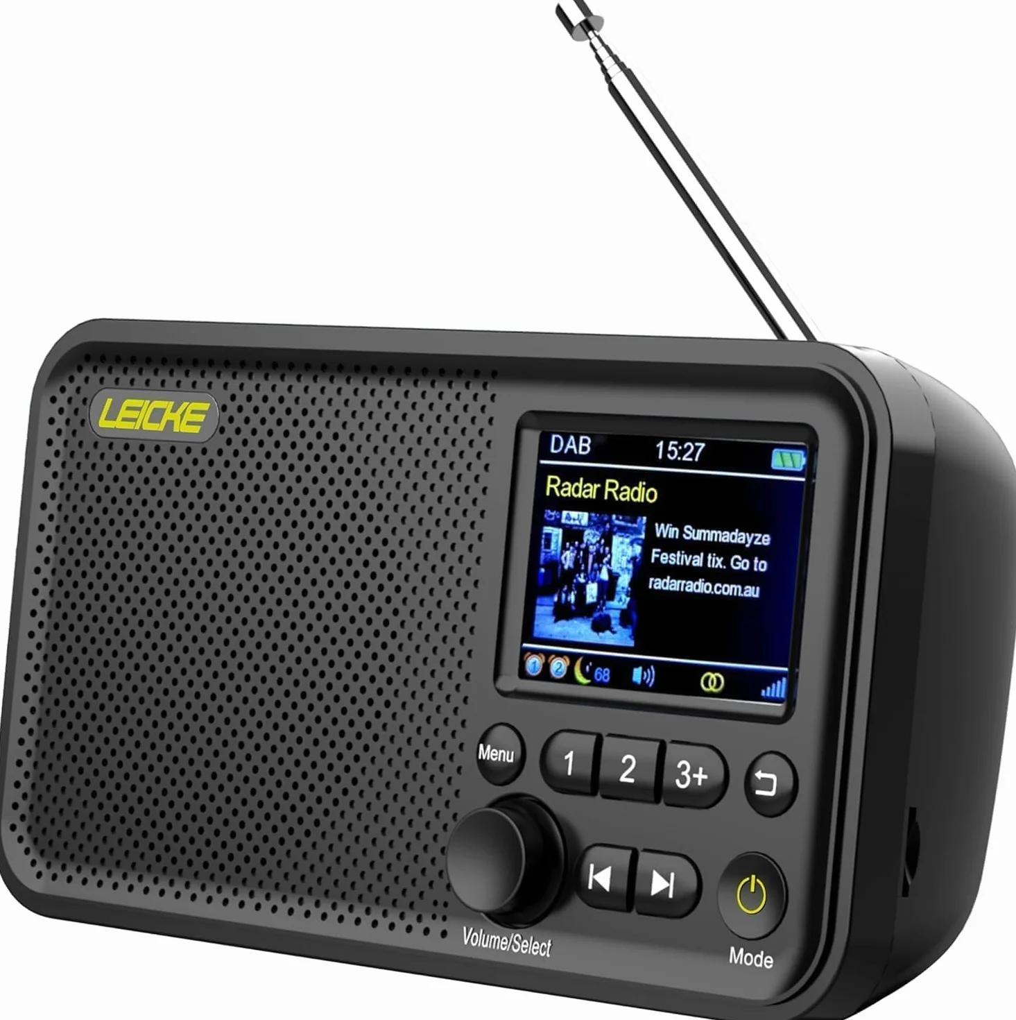LEICKE DAB+ Radio Portatile con Bluetooth 5.0, FM, Display 2,4", Batteria 4000 mAh