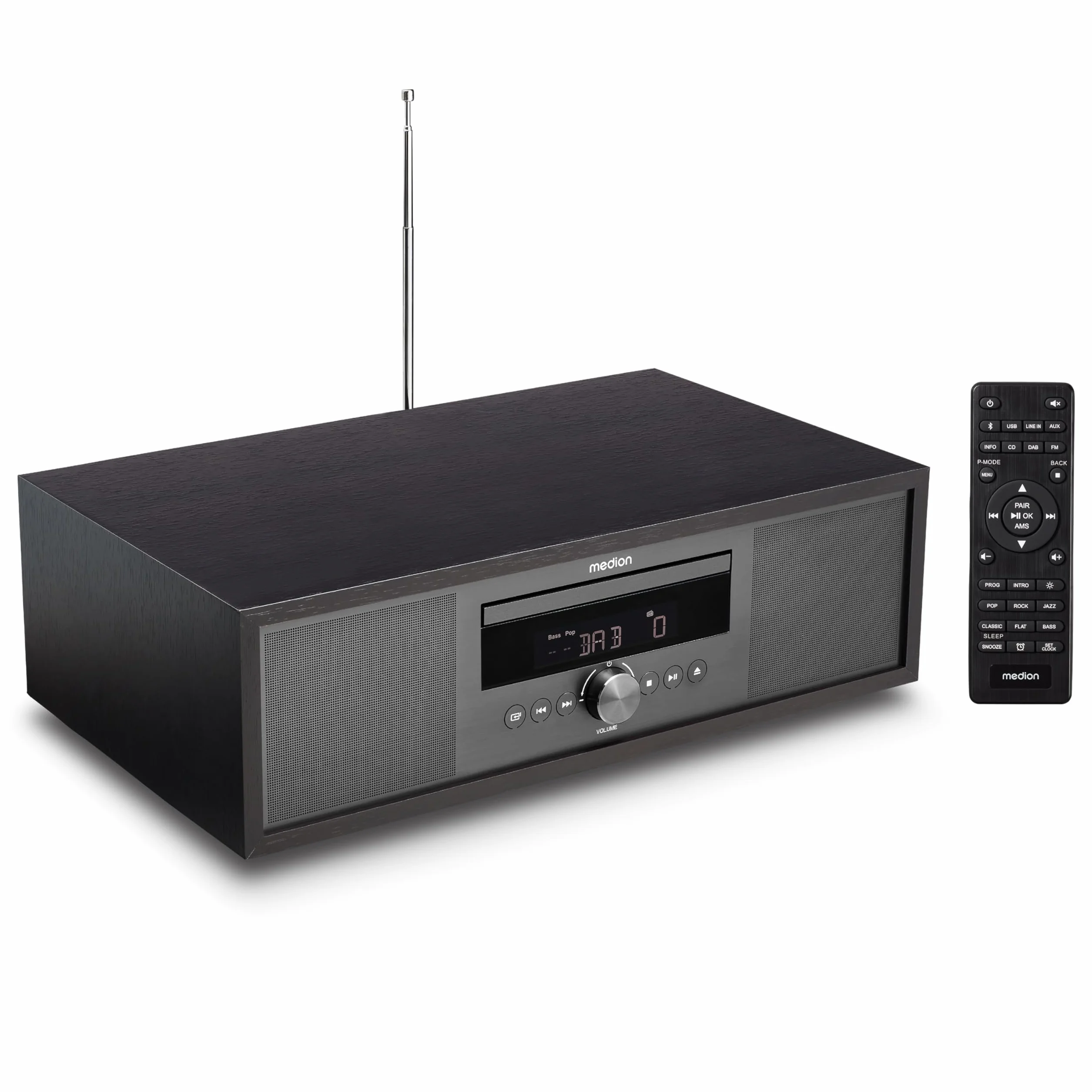 MEDION Impianto Stereo all-in-One P64145 DAB+ CD MP3 Radio FM PLL USB Antracite