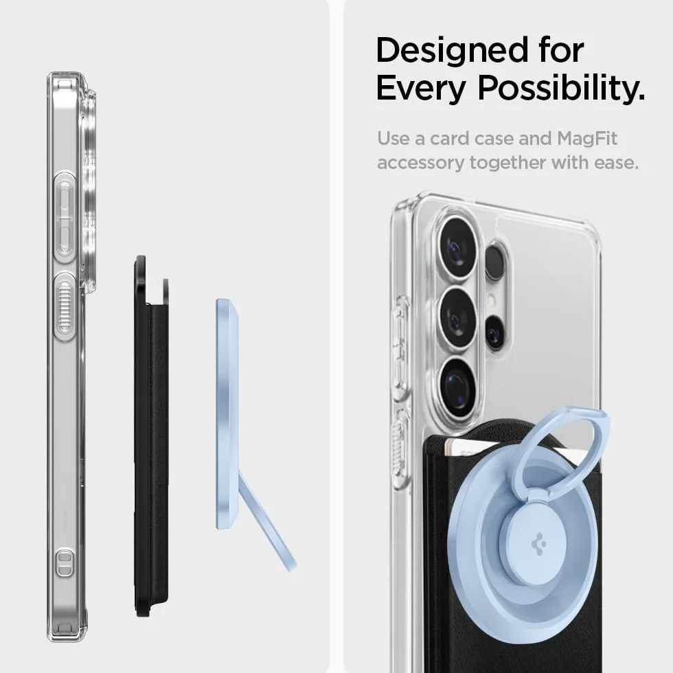 Spigen Valentinus MagFit+ Portafoglio Magnetico Compatibile con Samsung Galaxy S26 & S25 Serie, S25 Edge e Z Fold 7 - Nero