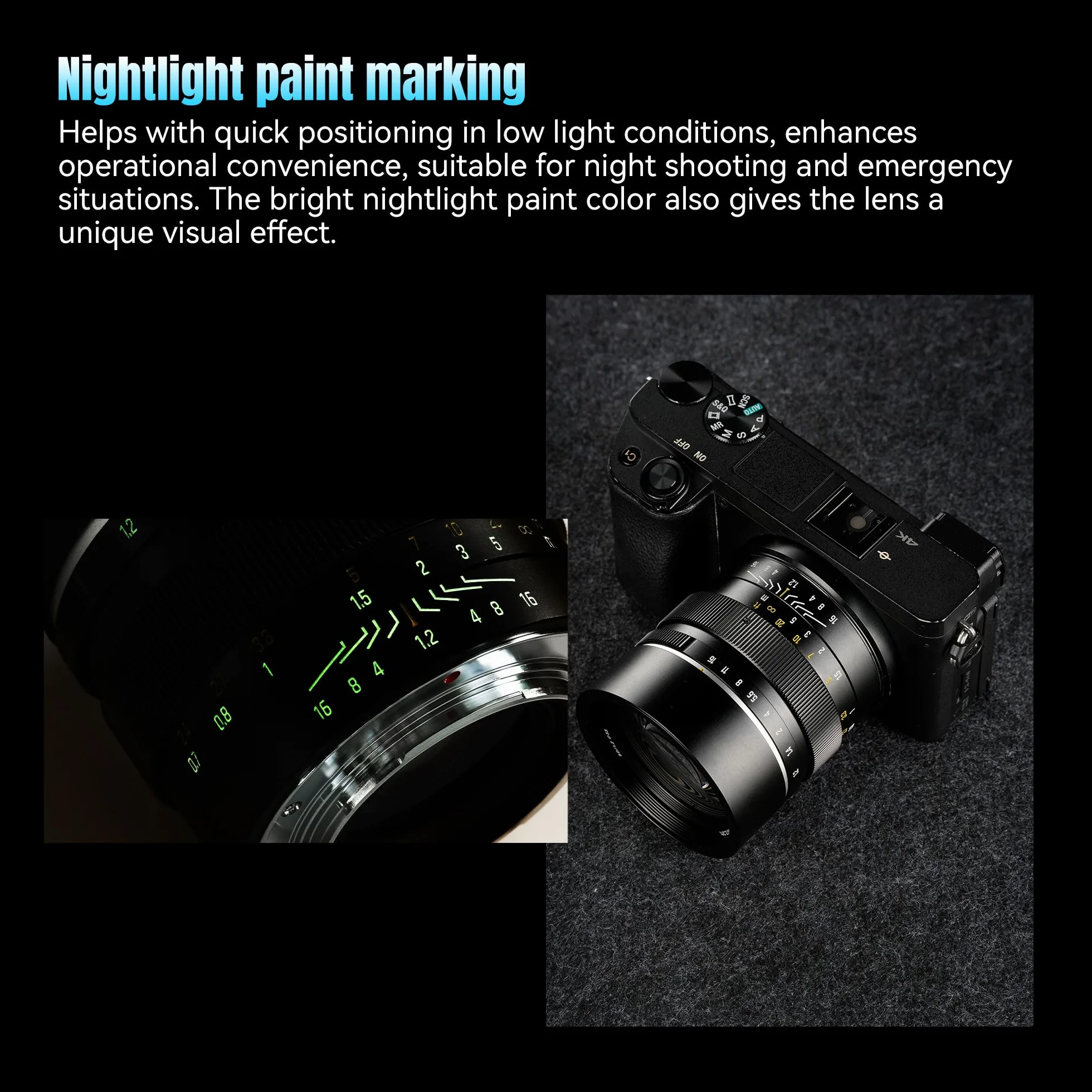 Obiettivo fisso 7artisans 50mm F1.2 APS-C 32° con messa a fuoco manuale e ampia apertura, compatibile con Olympus e Panasonic MFT M4/3 Mount, serie GH/G9/GX/GF/BGH