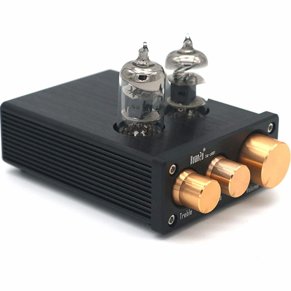 DollaTek 6J1 Mini Vacuum Tube Preamplificatore Audio Hi-Fi Stereo Pre-Amplifier Treble Bass Control