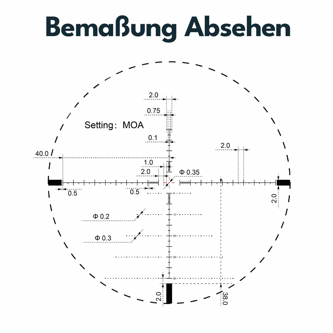 Vector Optics SCFF-57 Sentinel 6-24x50 FFP MOA Occhiali da mira per sport, softair e caccia, fucile ad aria, visiera bersaglio, lunetta di mira per fucile a spruzzo, molti accessori