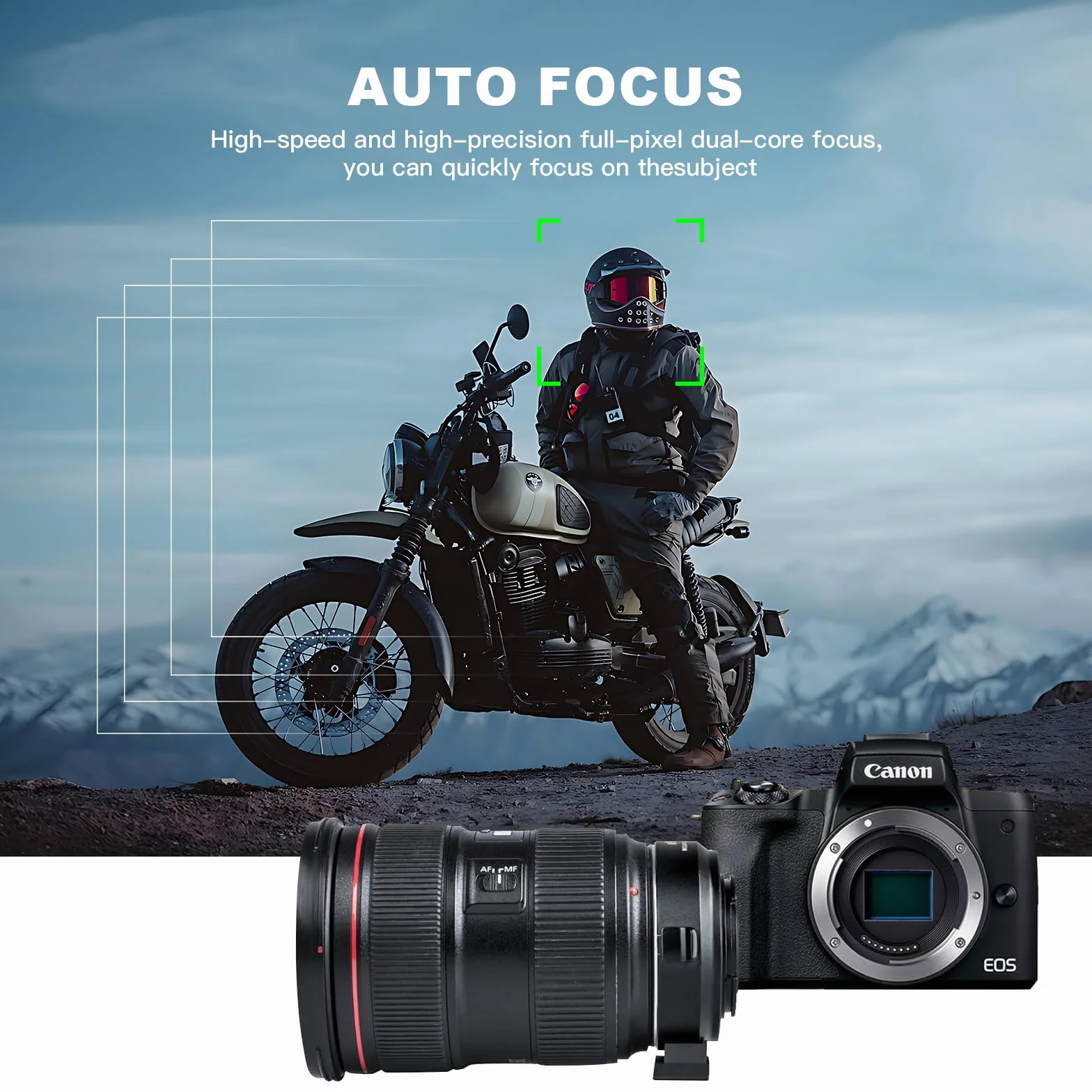 VILTROX EF-EOS M2 Adattatore Lente Elettronica Autofocus EF-M Convertitore AF 0,71x Speed-Booster per obiettivo Canon EOS EF/EF-S a Canon M Mount EOS M2 M3 M5 M6 M50 M50II M100 M2 M3 M10 II