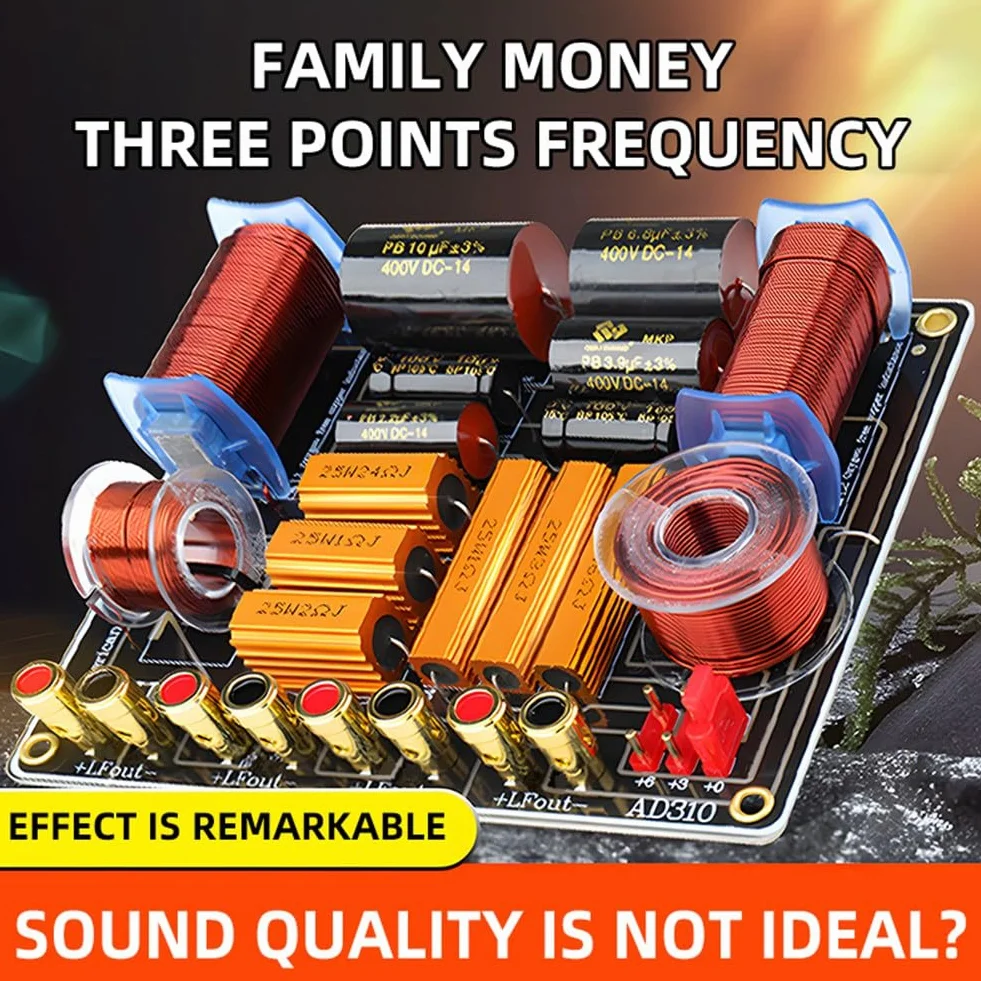 Altoparlante Professionale A Tre Vie da 450 W Splitter Ad Alta Potenza 750Hz/5000Hz Stage Home Theater Filtro Crossover Audio A 3 unità Durevole Facile da Usare
