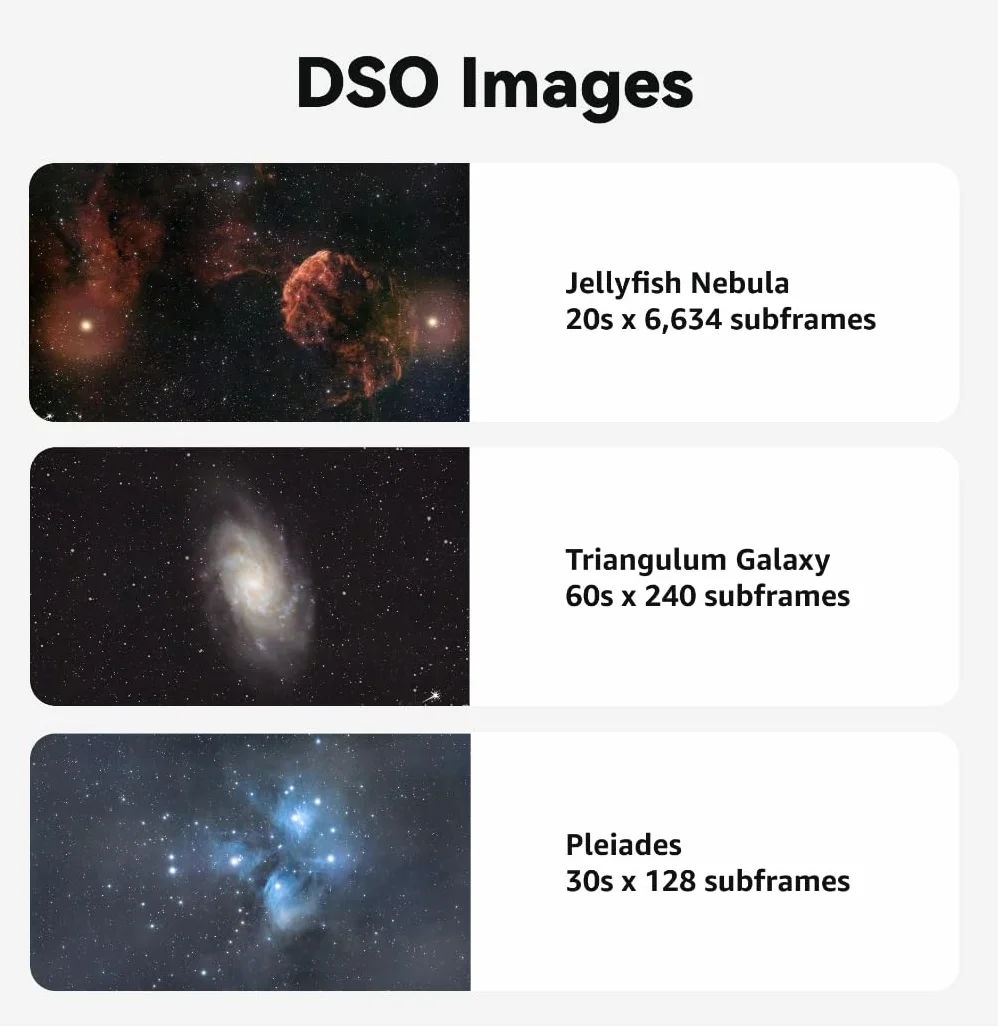 DWARFLAB Dwarf 3 Smart Telescope - Portatile, cattura astronomia/fauna selvatica/panorama, modalità EQ, elaborazione cloud, tracciamento automatico 4K, ultraleggero 1,4 kg, adatto a tutte le età