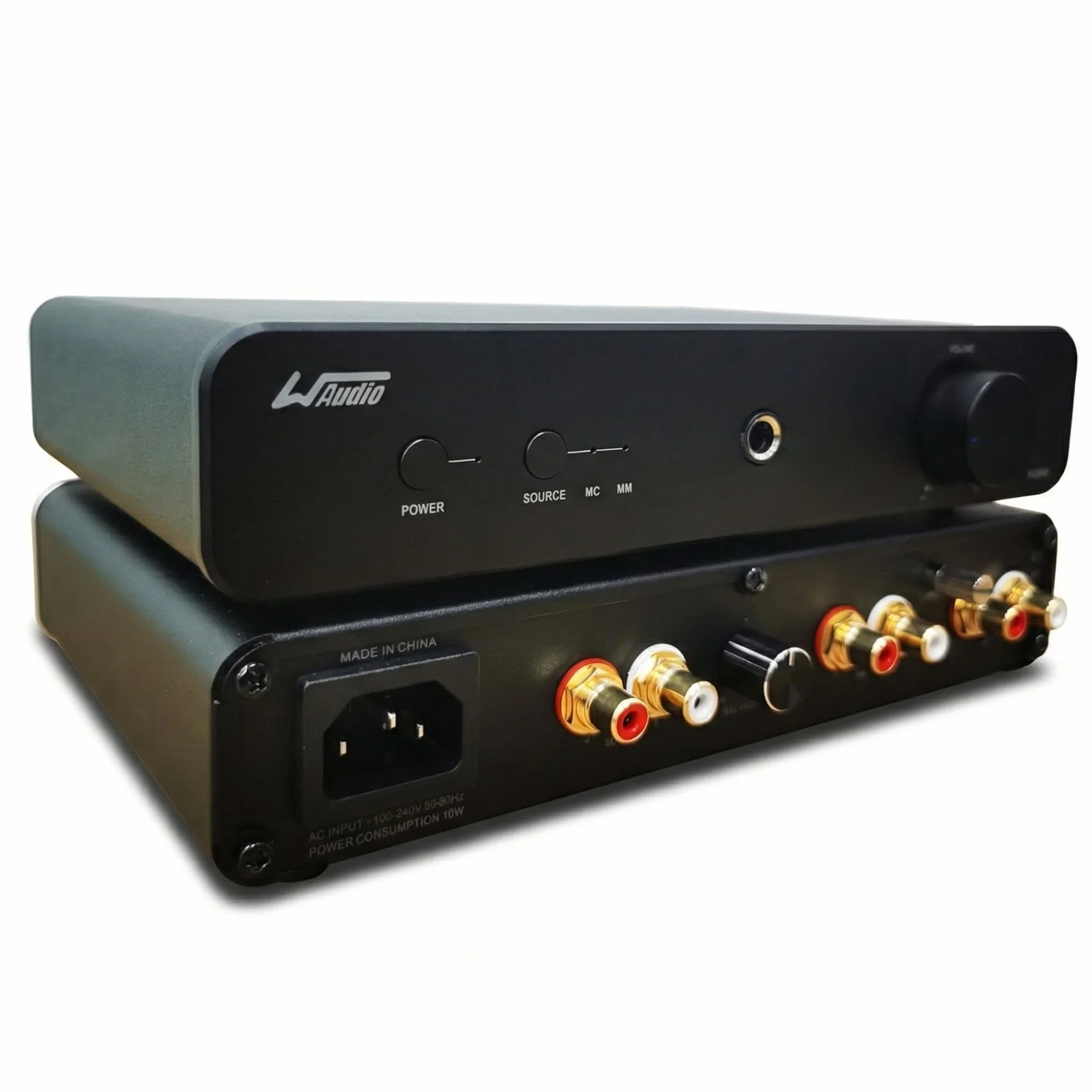 WAudio Preamplificatore Phono MM/MC ad alta fedeltà nero