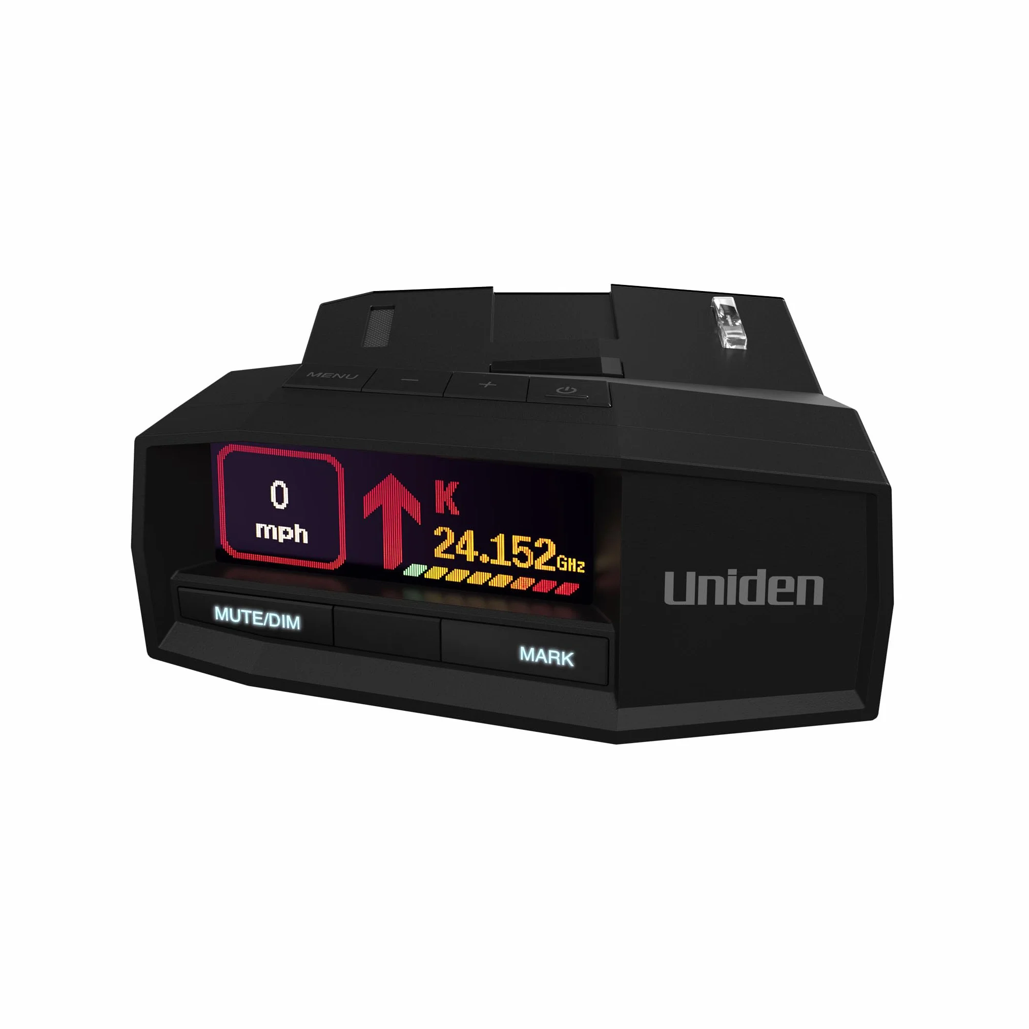 Uniden R8W (nuovo modello) Rilevatore laser/radar a lungo raggio, consapevolezza a 360°, frecce direzionali, Wi-Fi, Bluetooth, GPS, avvisi vocali in tempo reale, avvisi luce rossa e autovelox, app R