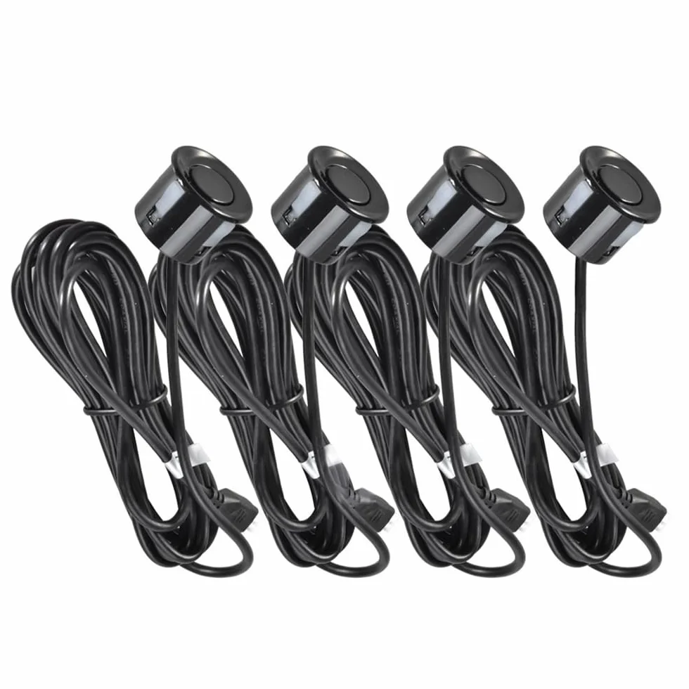 MASO Radar di retromarcia wireless per auto con kit 4 sensori, Radar di retromarcia wireless per auto DC 12V 0,3-2,0 m/11,81-78,74 pollici