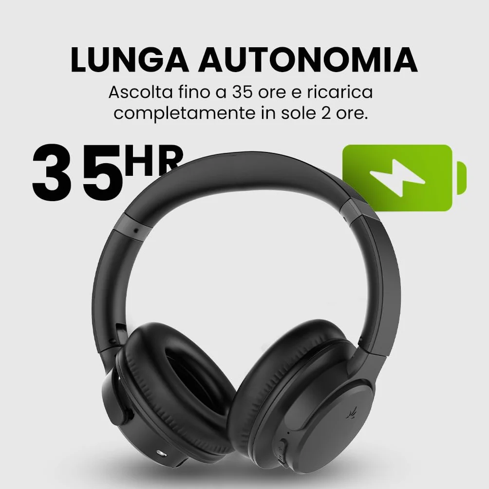 Avantree Ensemble – Cuffie TV Senza Fili Wireless per Anziani con Clear Voice, Base di Ricarica, Configurazione Facile, 35h di Autonomia, Design Confortevole, Compatibili con Ottico/AUX e TV Bluetooth