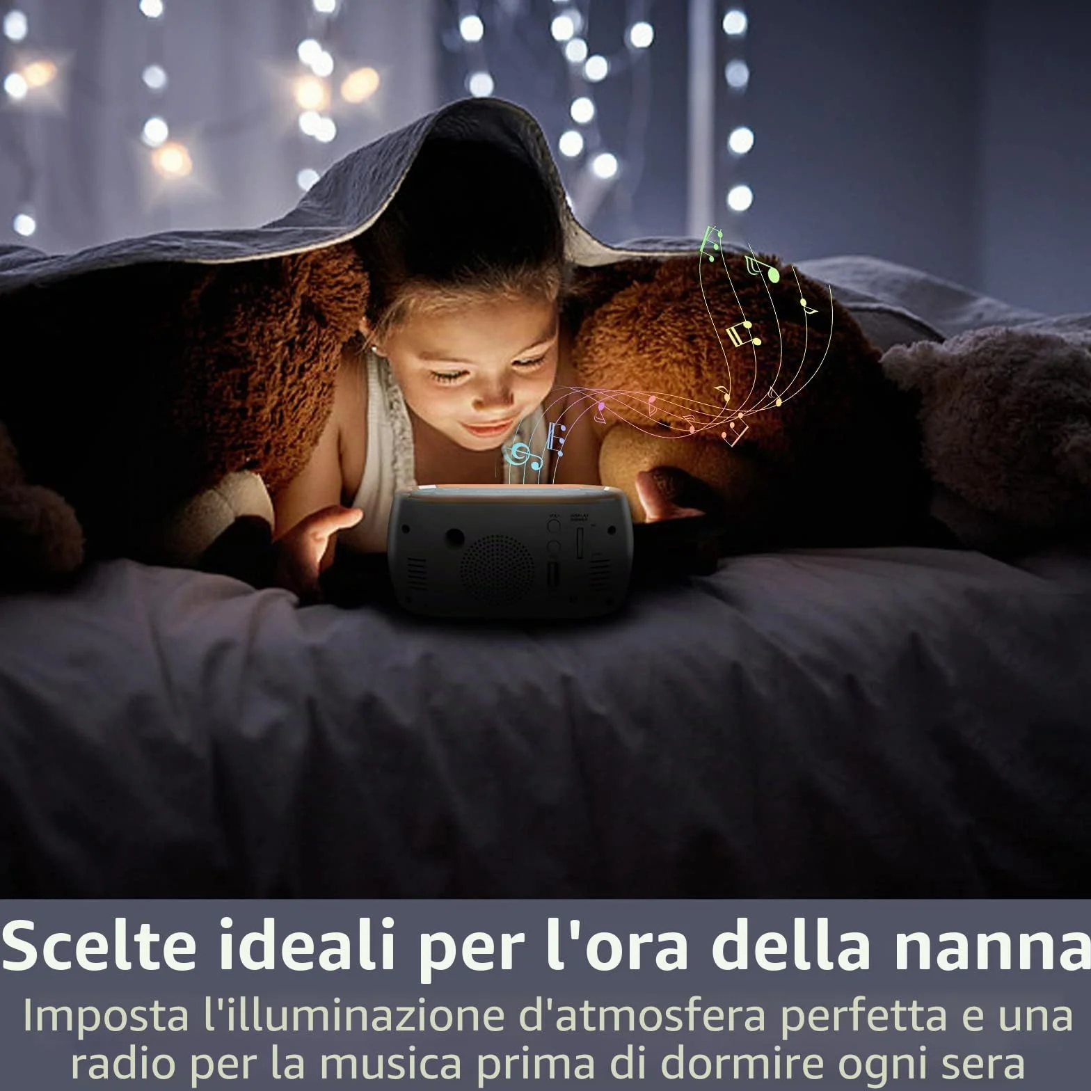 BUFFBEE Radio Sveglia con Luce Notturna 7 Colori, Doppio Allarme, Snooze, Dimmer, Porta USB, Timer Riposo, Sveglia Digitale con Radio FM, Timer Notte - Bianco