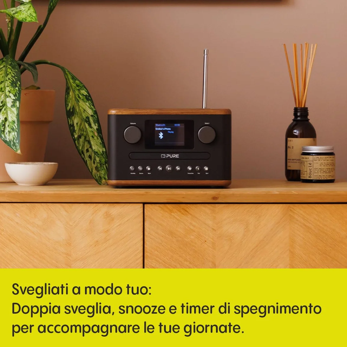 RADIO C/CD DAB+ BT CLASSIC C-D4 COFFEE BROWN/WALNU