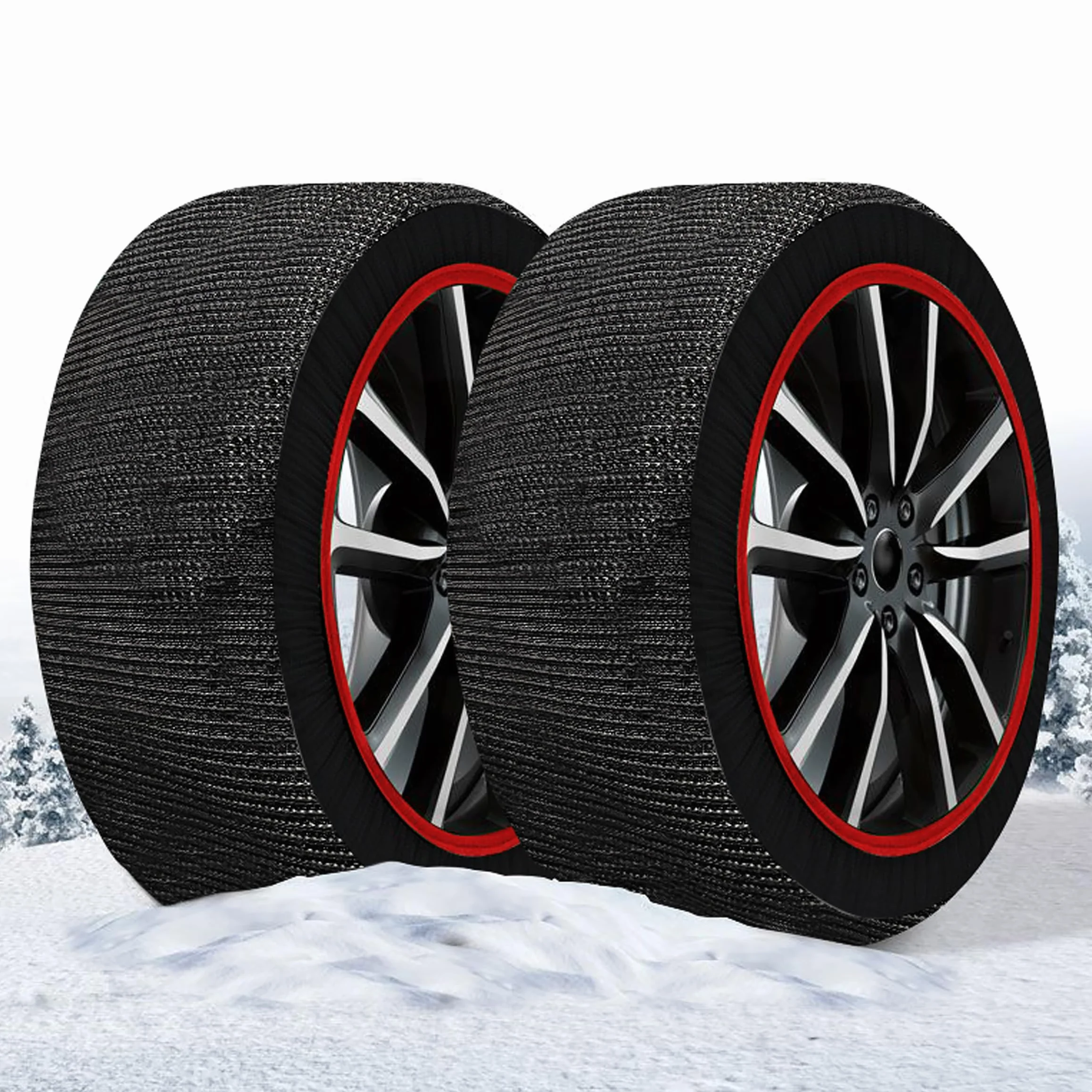Calze Da Neve Omologate, Modello Super, +50% Resistenza +50% Durata, Per Auto Elettriche SUV 4X4 Camper Caravan Veicoli Commerciali (XL)