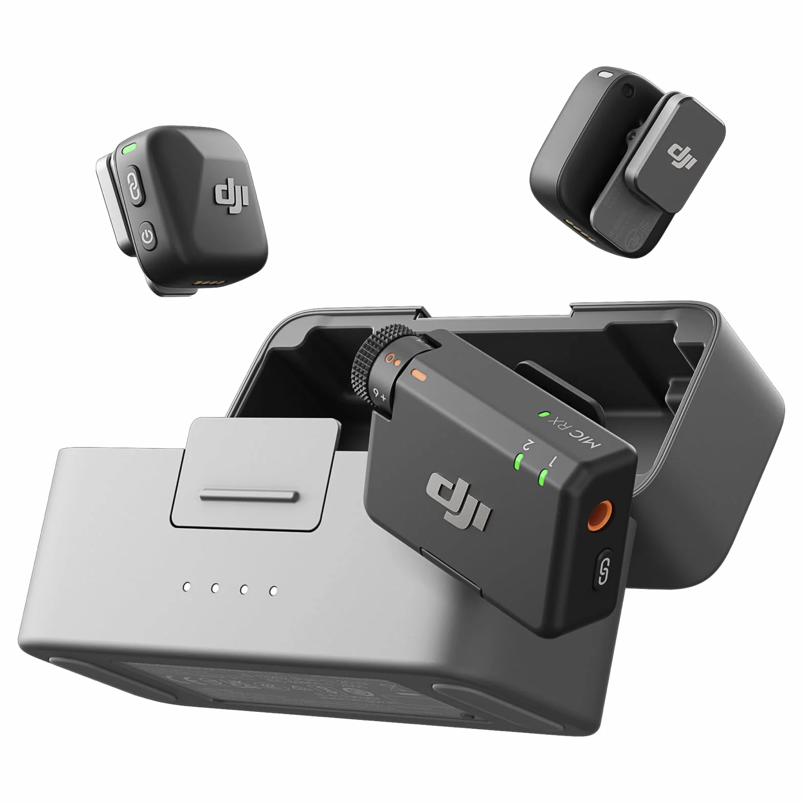 DJI Mic Mini 2 TX + 1 RX Wireless Microfono Leggero 48 Ore Cancellazione Rumore per Fotocamere iPhone Android Vlog