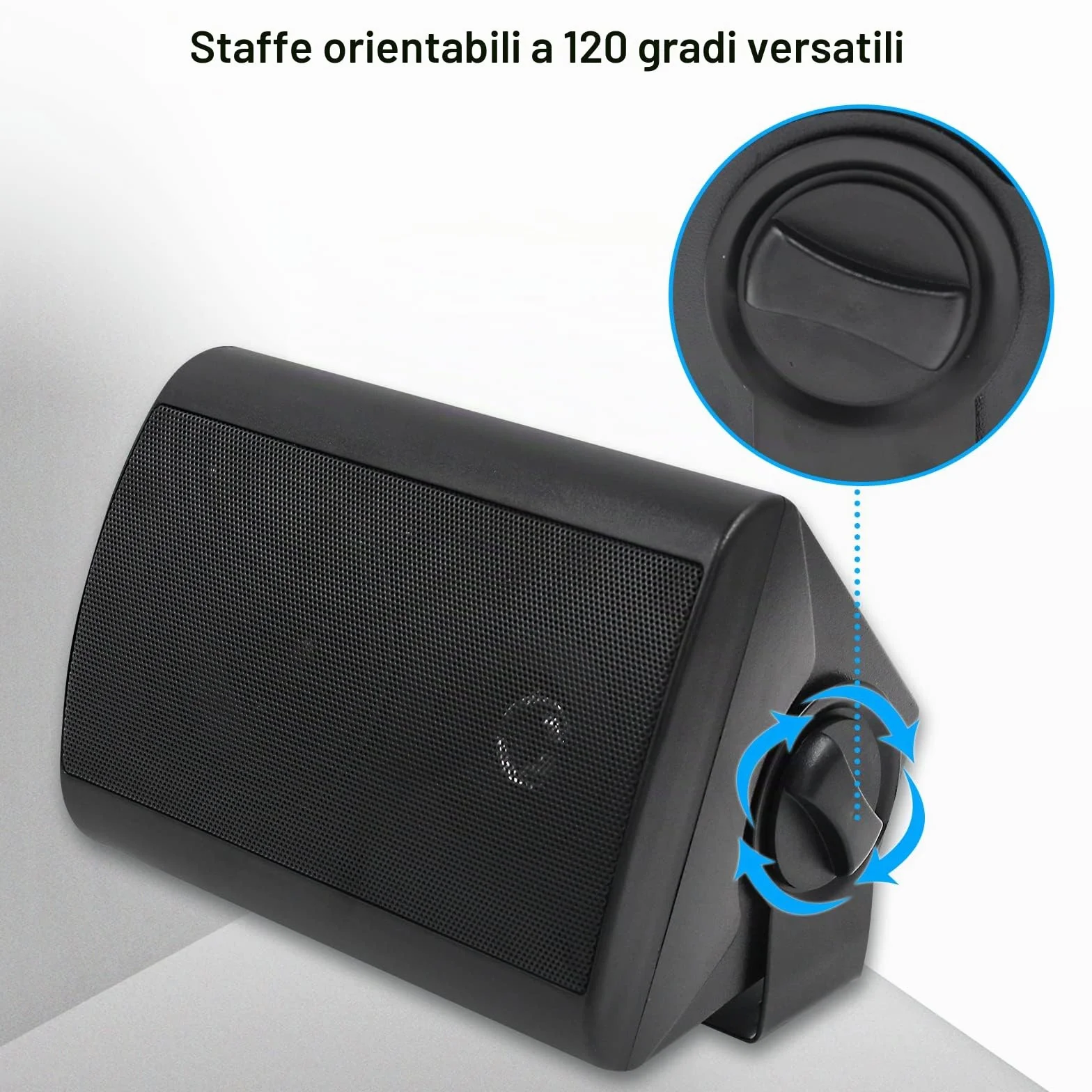 Herdio Altoparlanti da Esterno 4'' 400W Impermeabile 2 Paia Nero