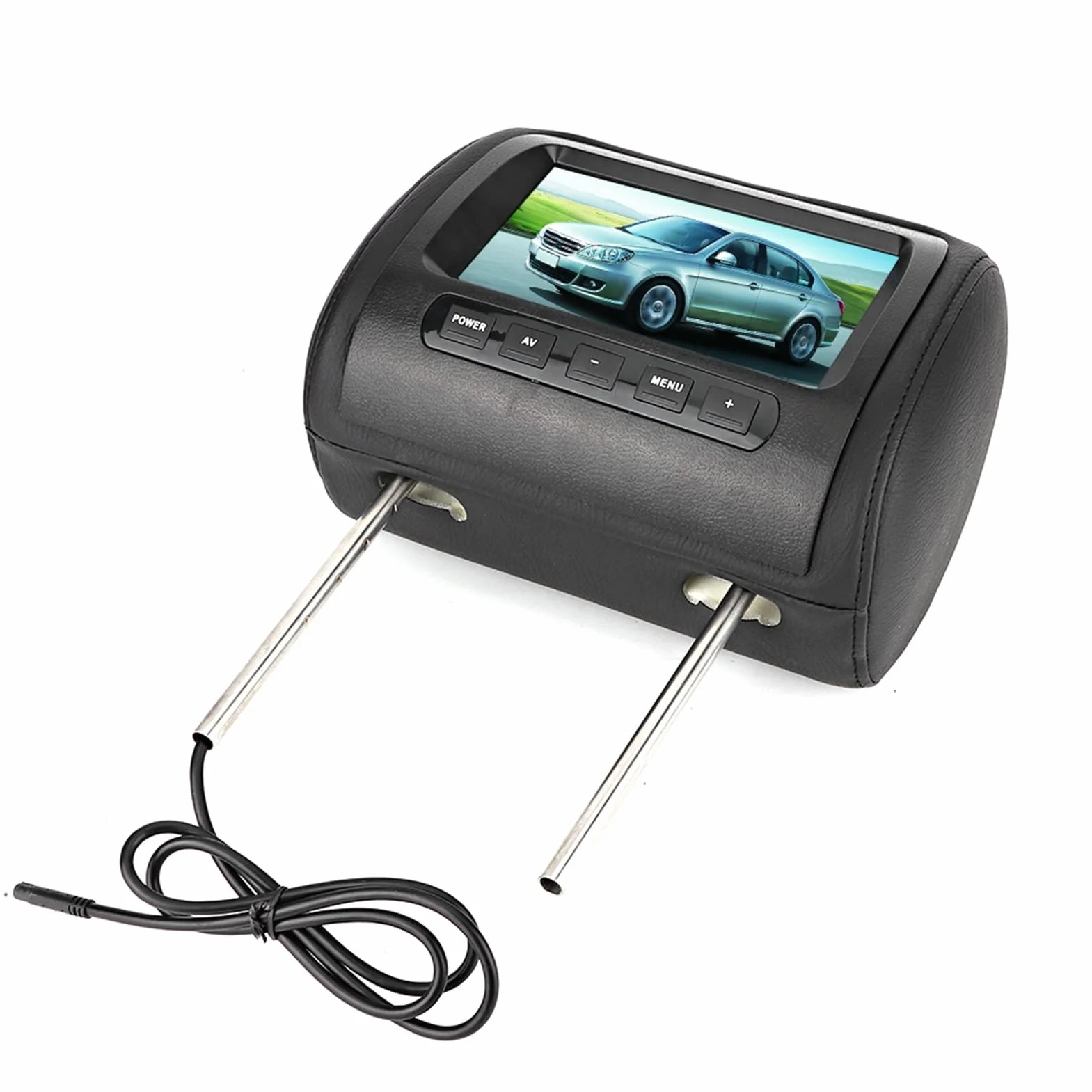 Display Per Poggiatesta Wireless da 2 Pezzi da 7 Pollici, Monitor DVD Per Auto Poggiatesta Regolabile Monitor Video LCD Display MP5 Nero