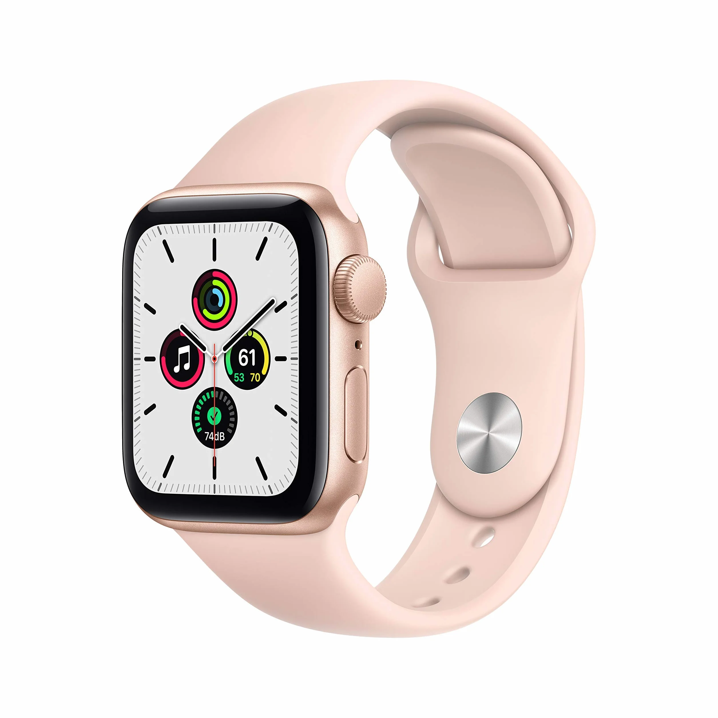 Apple Watch SE (GPS, 40MM) - Case Oro in Alluminio con Cinturino Sport Rosa Sabbia (Ricondizionato)