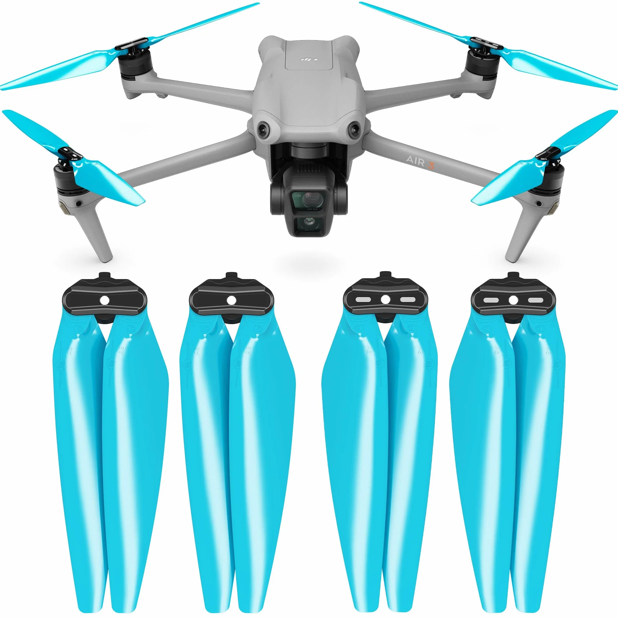 Master Airscrew Eliche Stealth per DJI Air 3 & Air 3S - Blu, 4 Pezzi