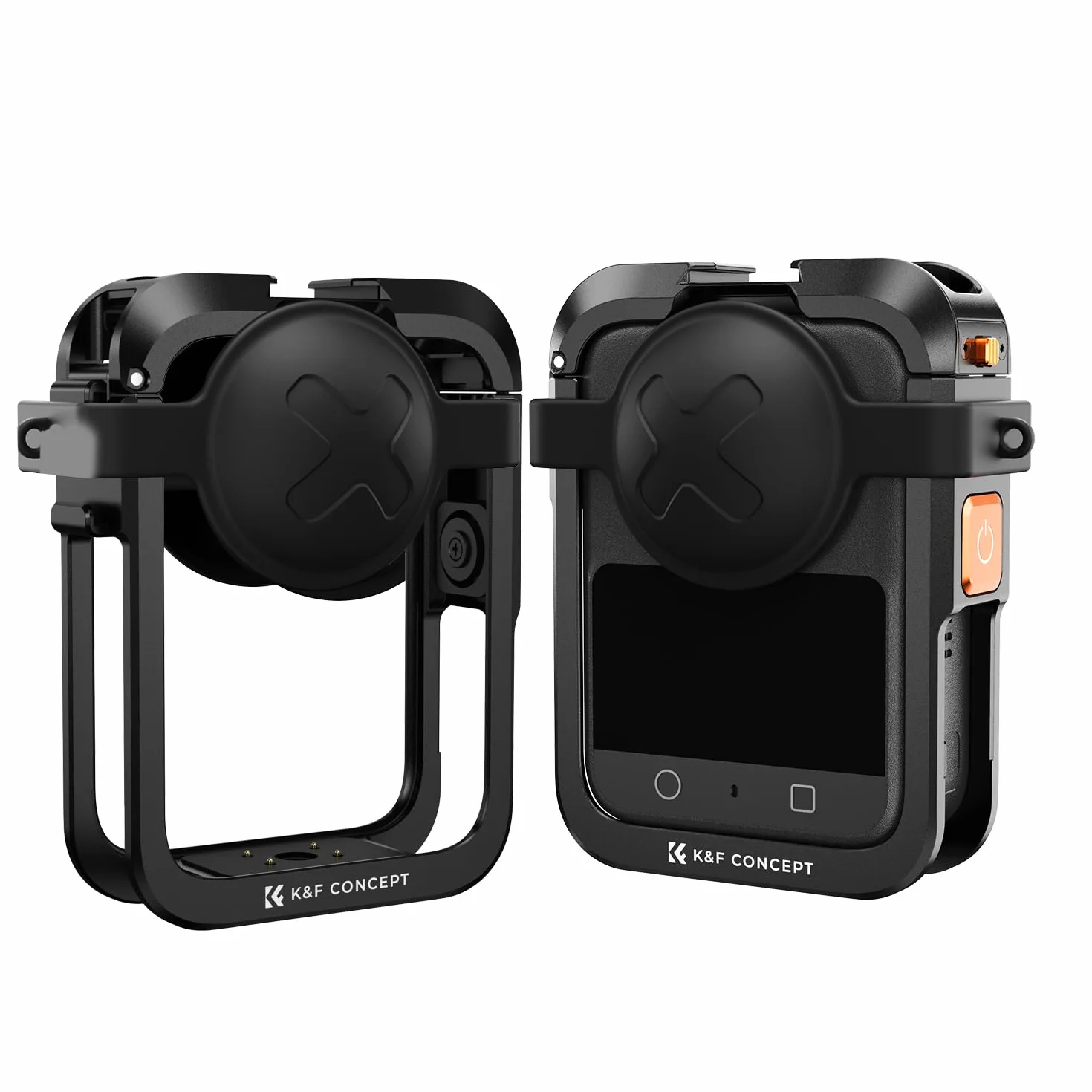 K&F CONCEPT Gabbia Metallica Compatibile con DJI Osmo 360 | Custodia Protettiva in Alluminio | Include Coprilenti in Silicone, Telaio con 2 Attacchi a Freddo e Contatti di Ricarica